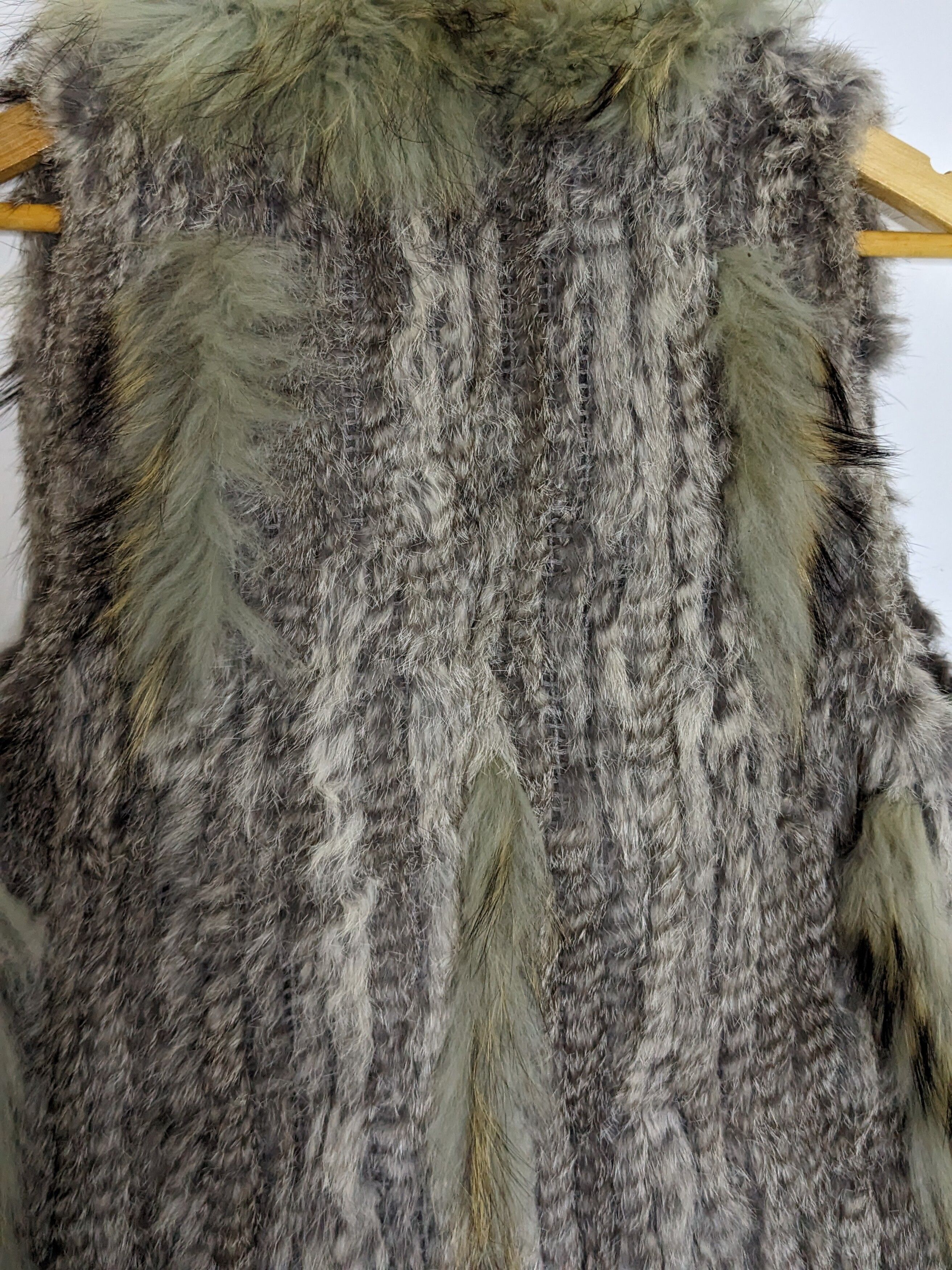 If Six Was Nine - Rare Fur Feathers Gypsy Gilet Vest Jacket Womens - 8