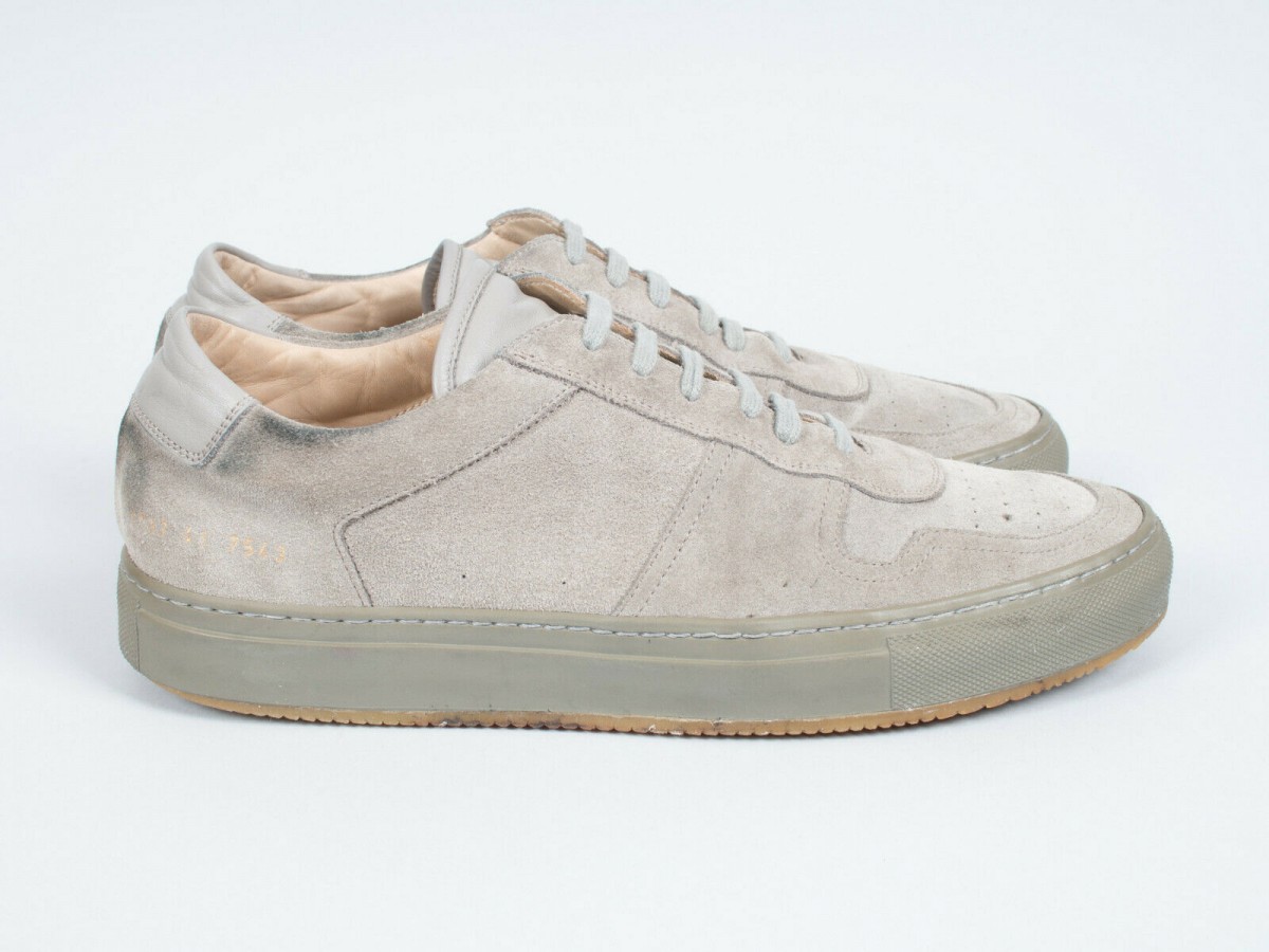 Common Project Bball Low Grey Suede Sneakers - 3