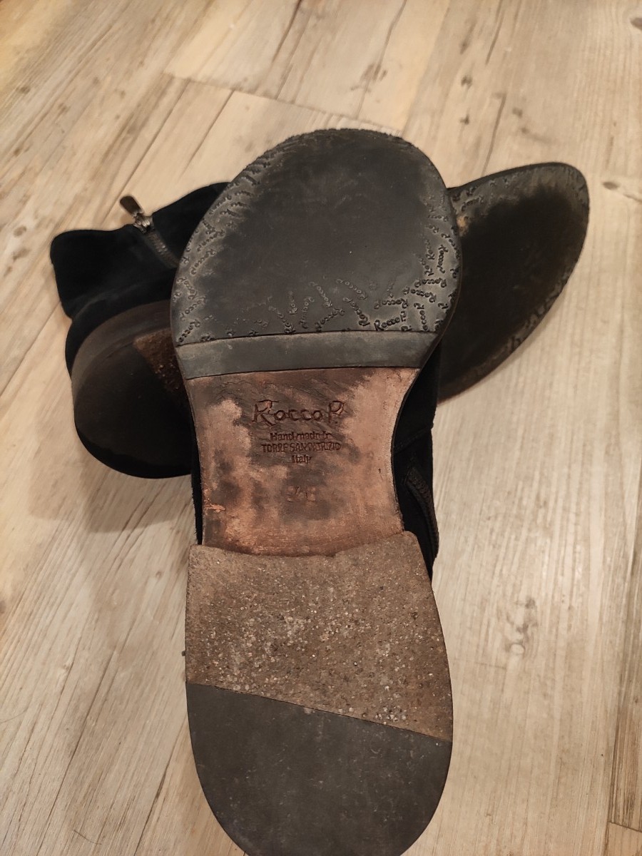 Rocco P. - Black suede sidezips.Like Dior or Saint Laurent boots - 5