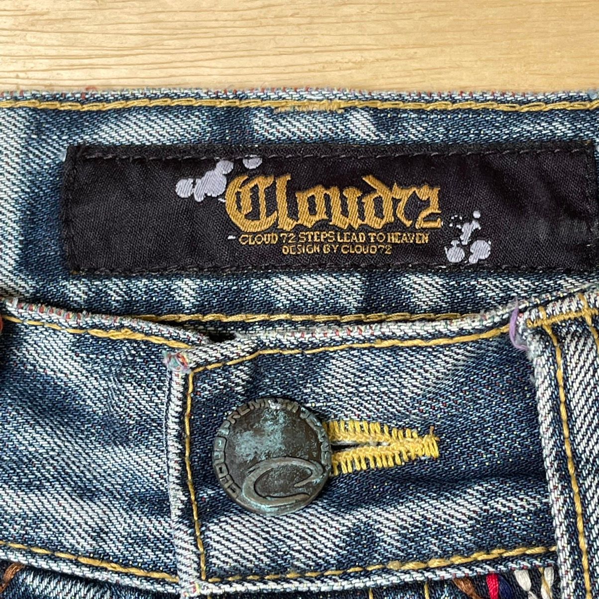 ✅BINDING NOW✅ Japanese Cloud72 Skull Jeans Disteressed Rare - 18