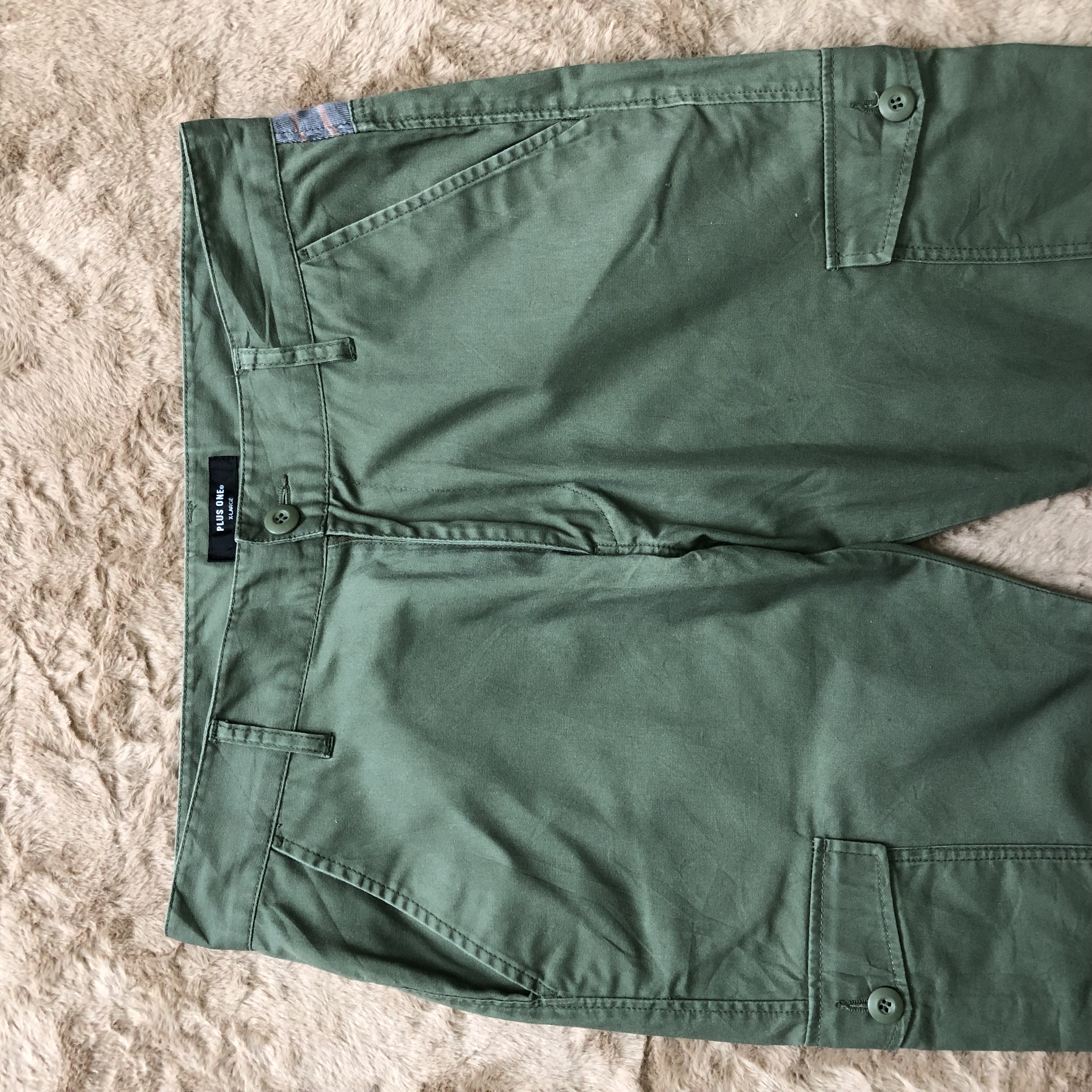Japanese Brand - Plus One Military Army Style Cargo Pants 6 Pocket #4289-149 - 2