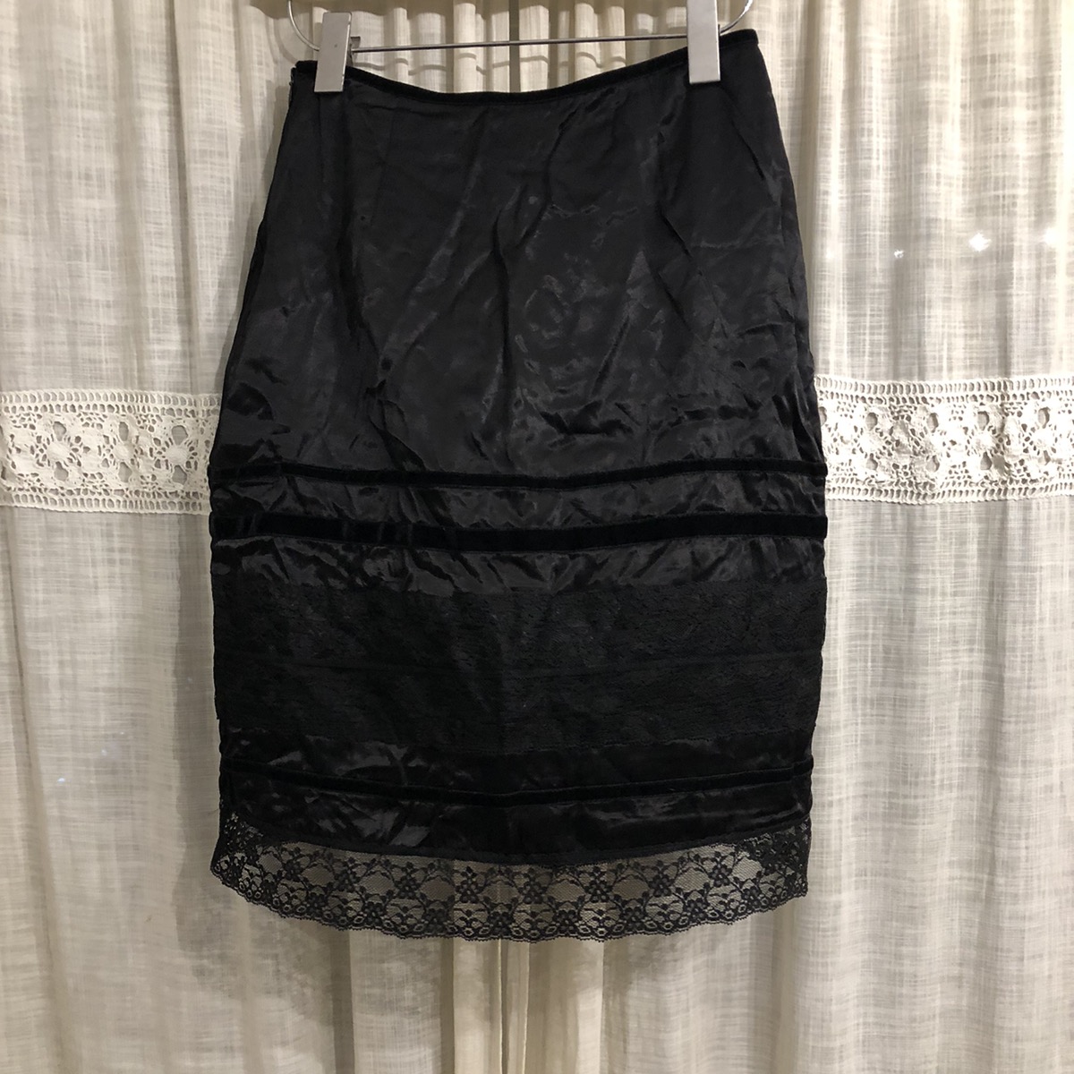 Moschino lace down mini skirt - 7