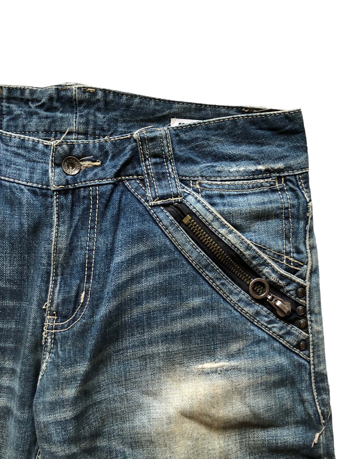 Distressed Denim - 2000s Semanticdesign Baggy Distressed Trashed Jeans - 5