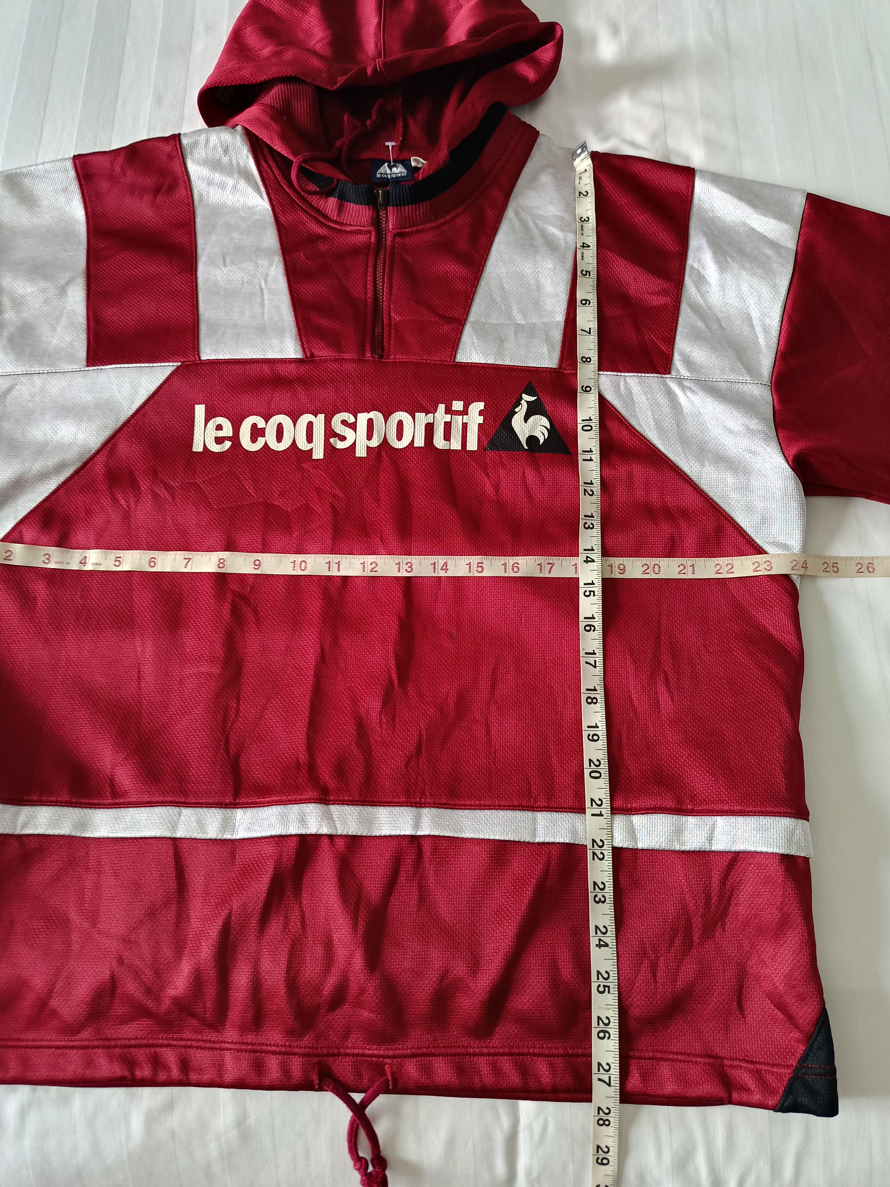 Vintage 90s Le Coq Sportif Half zipper jacket hoodie - 4