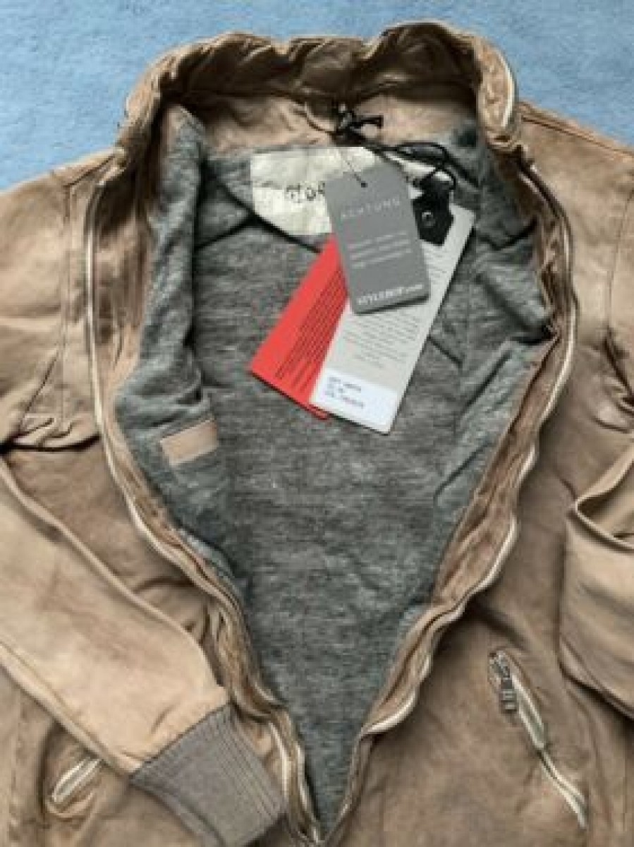 Giorgio Brato - New Beige Leather Jacket Made in Italy - 3
