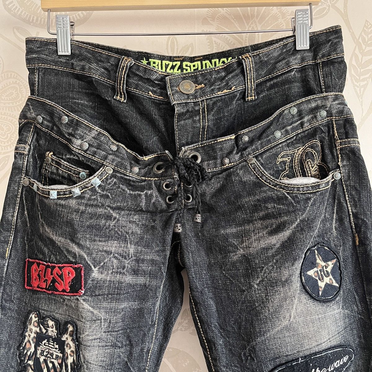 Buzz Rickson's - Rare Distressed Undercover Double Waist Buzz Spunky Jeans - 22