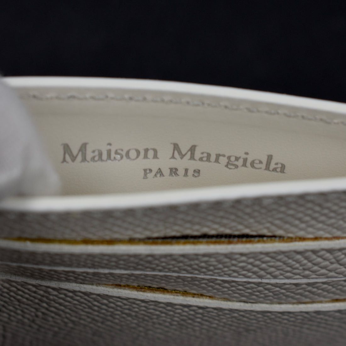 Maison Margiela Eggshell White Leather Card Holder - 5