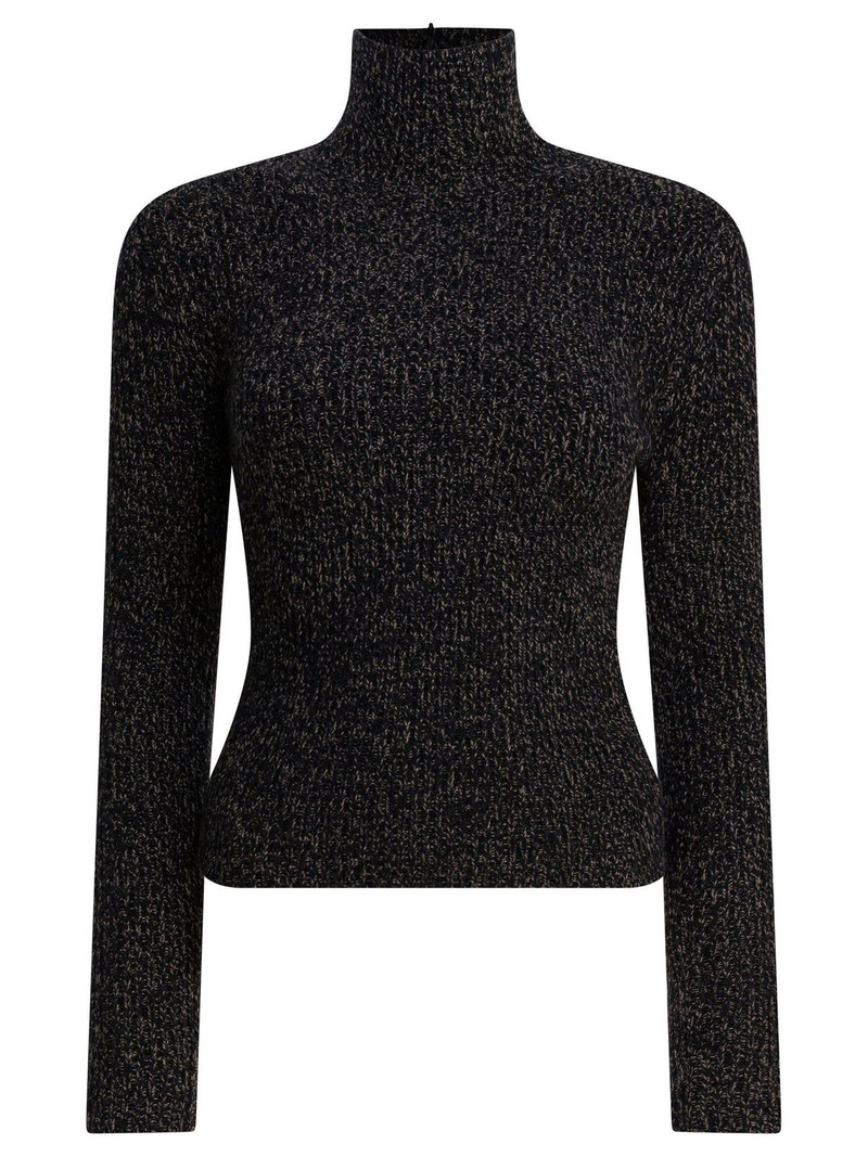 Max Mara Wool and cashmere mouliné turtleneck sweater - 1