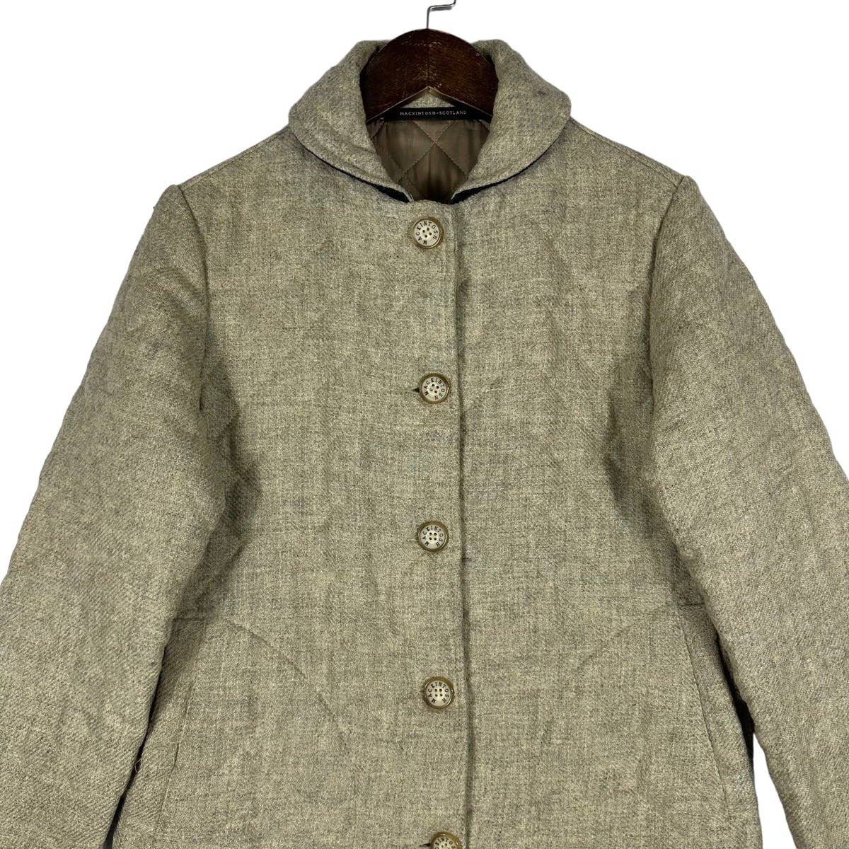 Mackintosh Quilted Beige Coat Jacket - 5