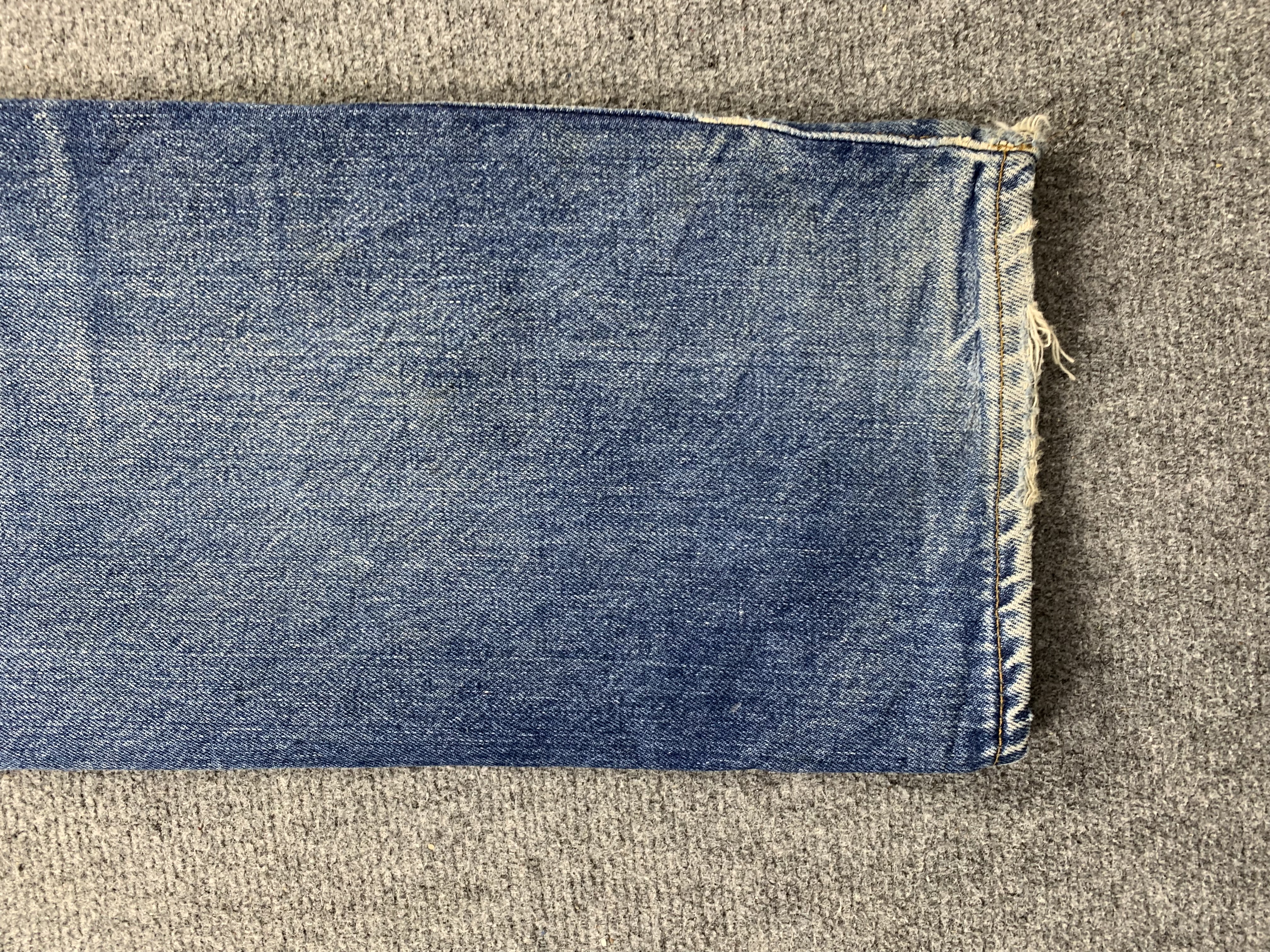 Vintage - Vintage LVC 90s Levis 501 Big E Selvedge Faded Blue Jeans - 19