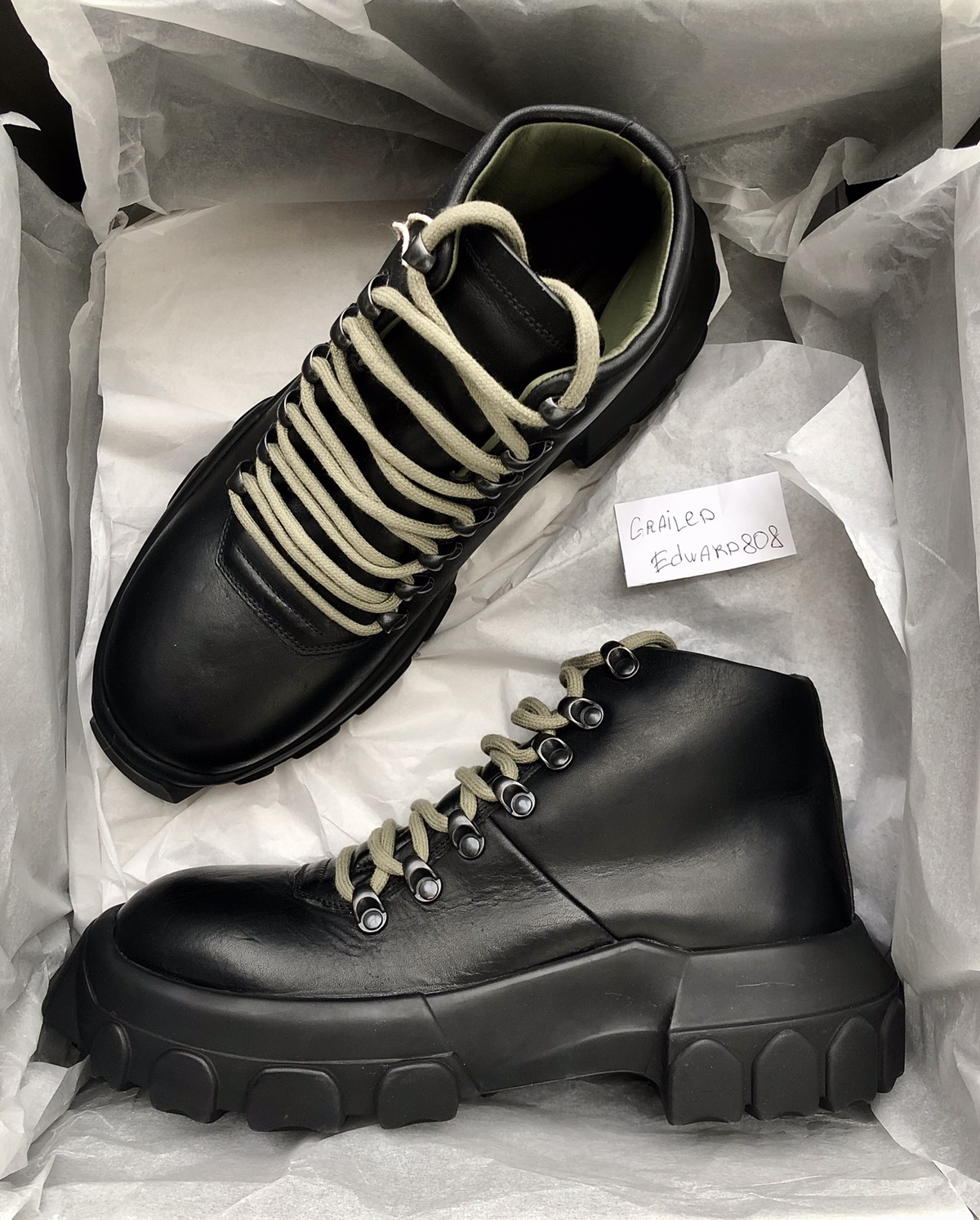 Rick Owens NEW HIKER TRACTOR BOZO BOOT CARTI LARRY SIZE 41