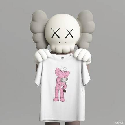 KAWS Pink BFF tee tshirt artist designer - 1