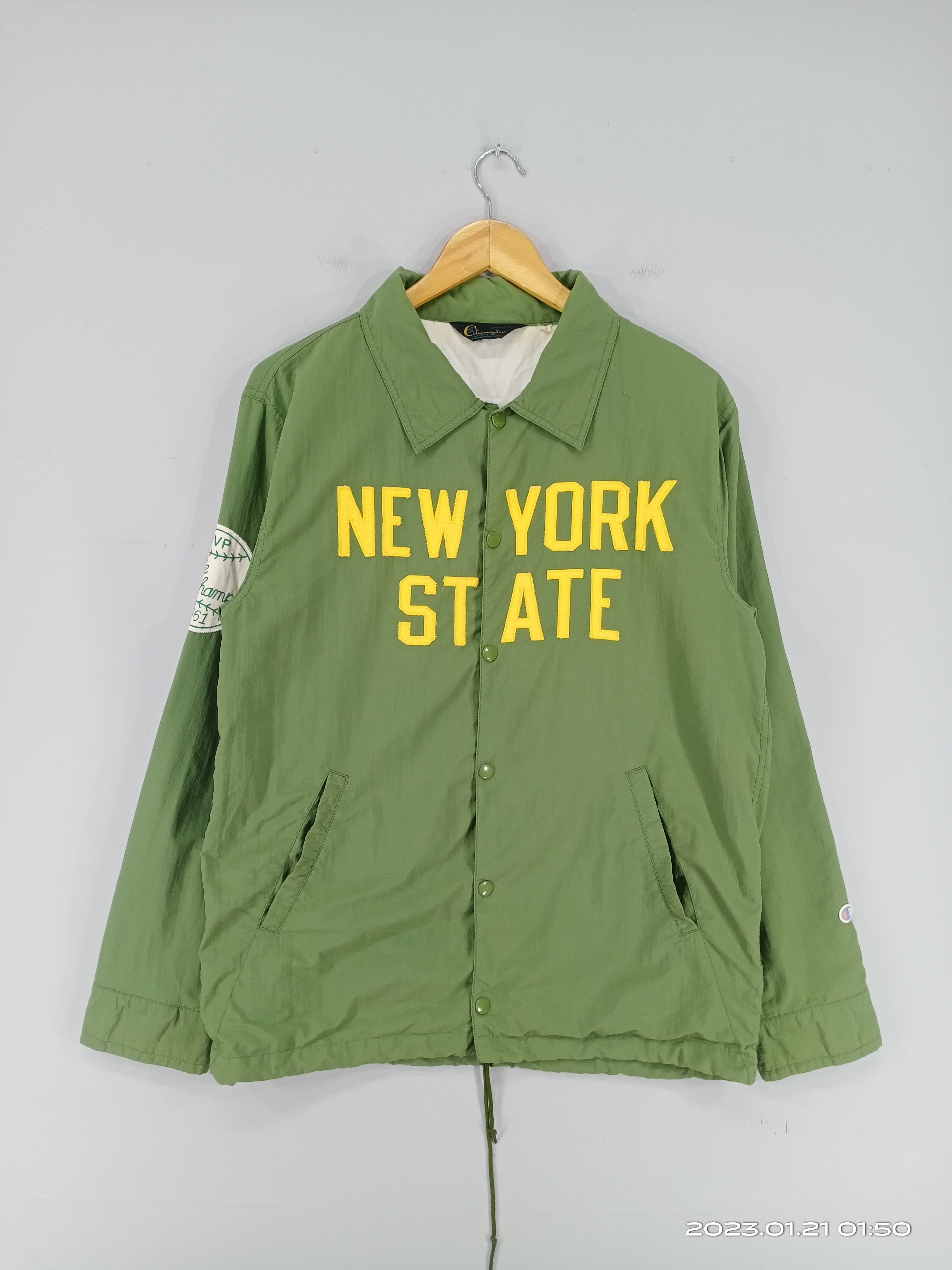 💥Vintage 70s-80s Champion New York State Snap Button Jacket - 1