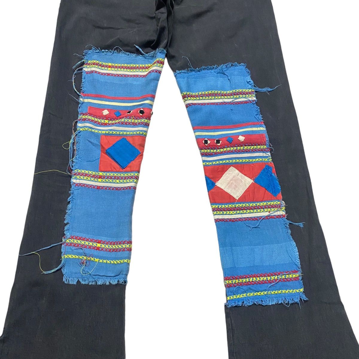 SS03 Undercover Scab Ethnic Patchwork Flare Pants - 15