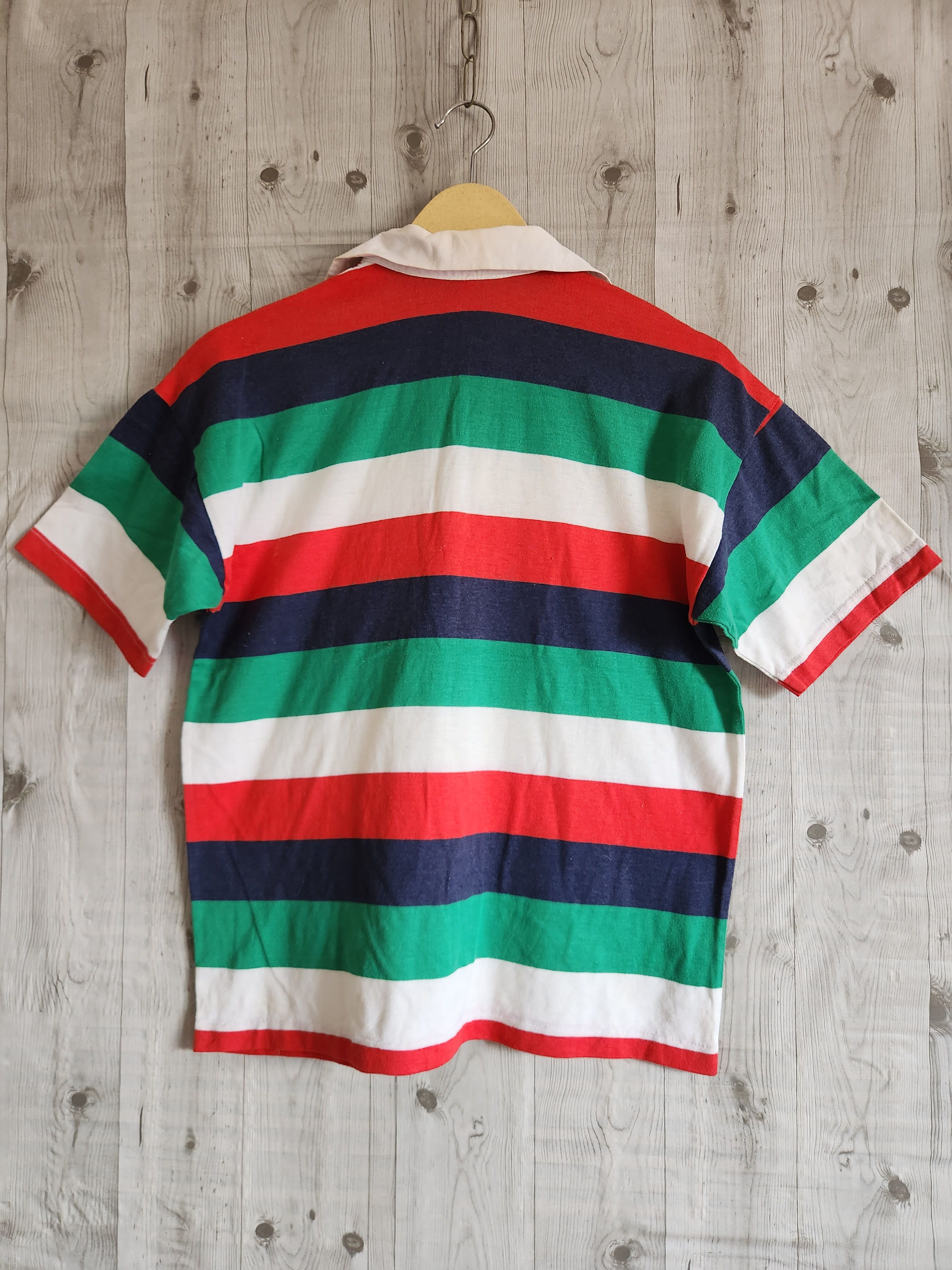 Vintage 1980s Adidas Trefoil Polo Shirt Polyester Cotton - 14