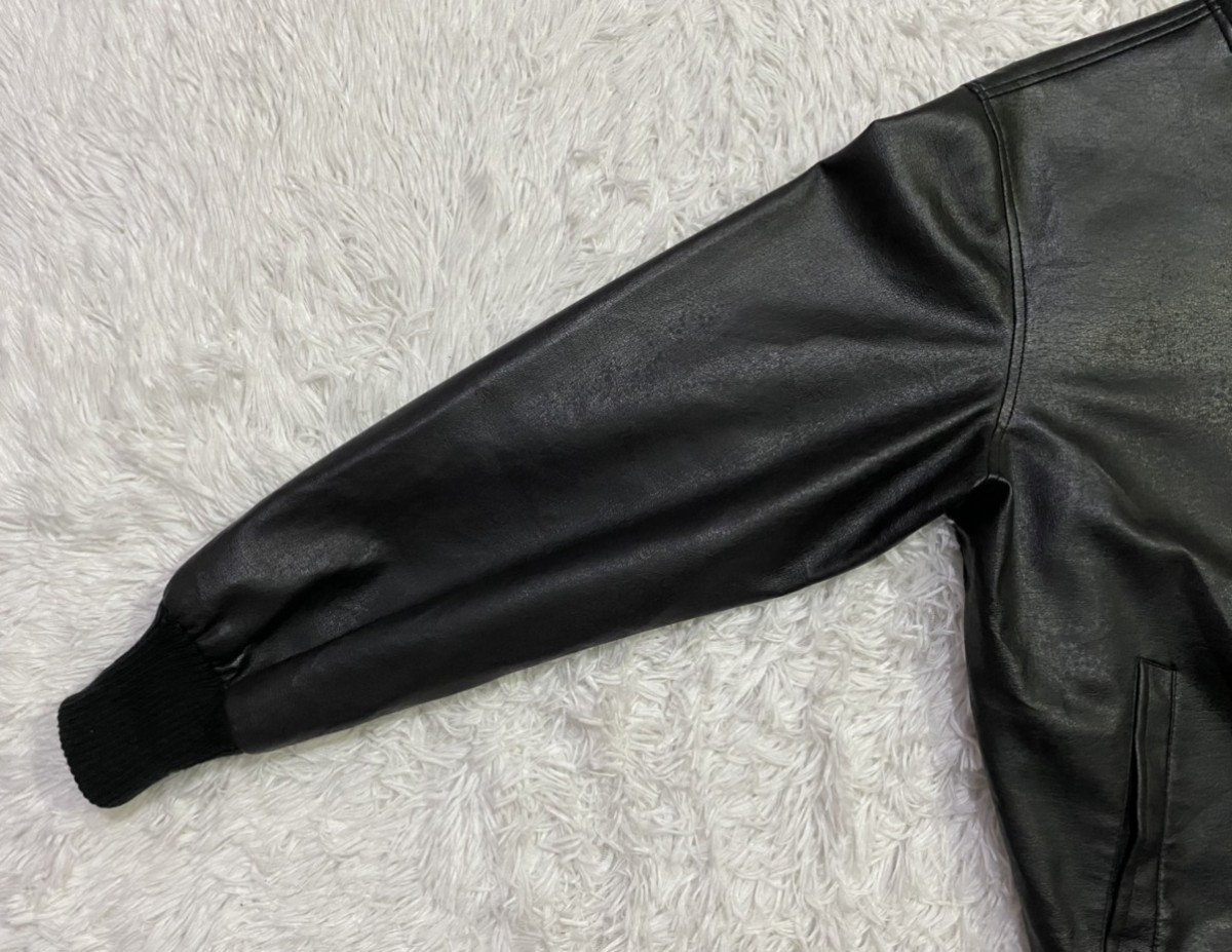Unbranded - Lightweight Leather MA-1 Style Made in Japan - 11