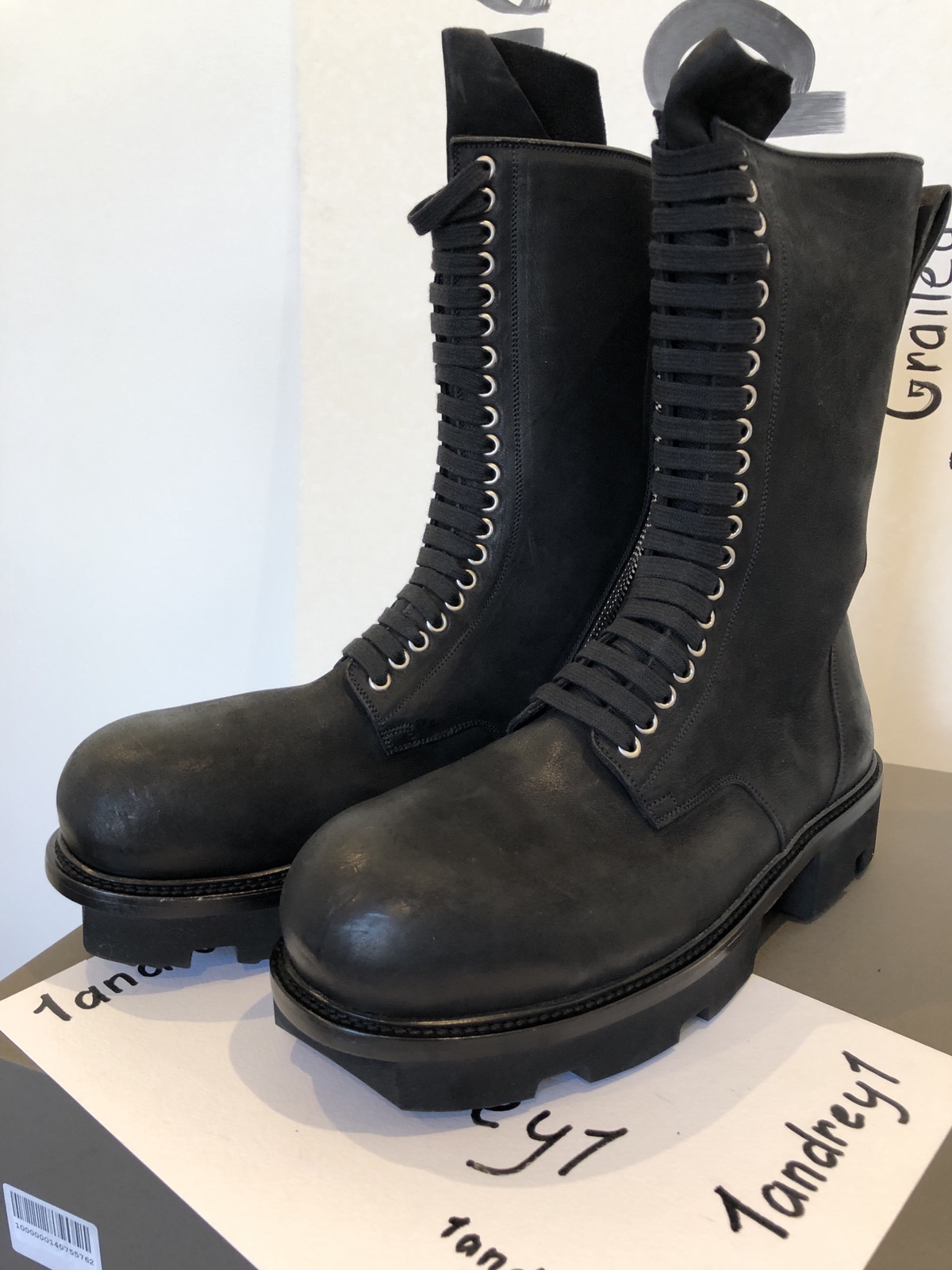 Rick Owens NEW megatooth bozo army boots