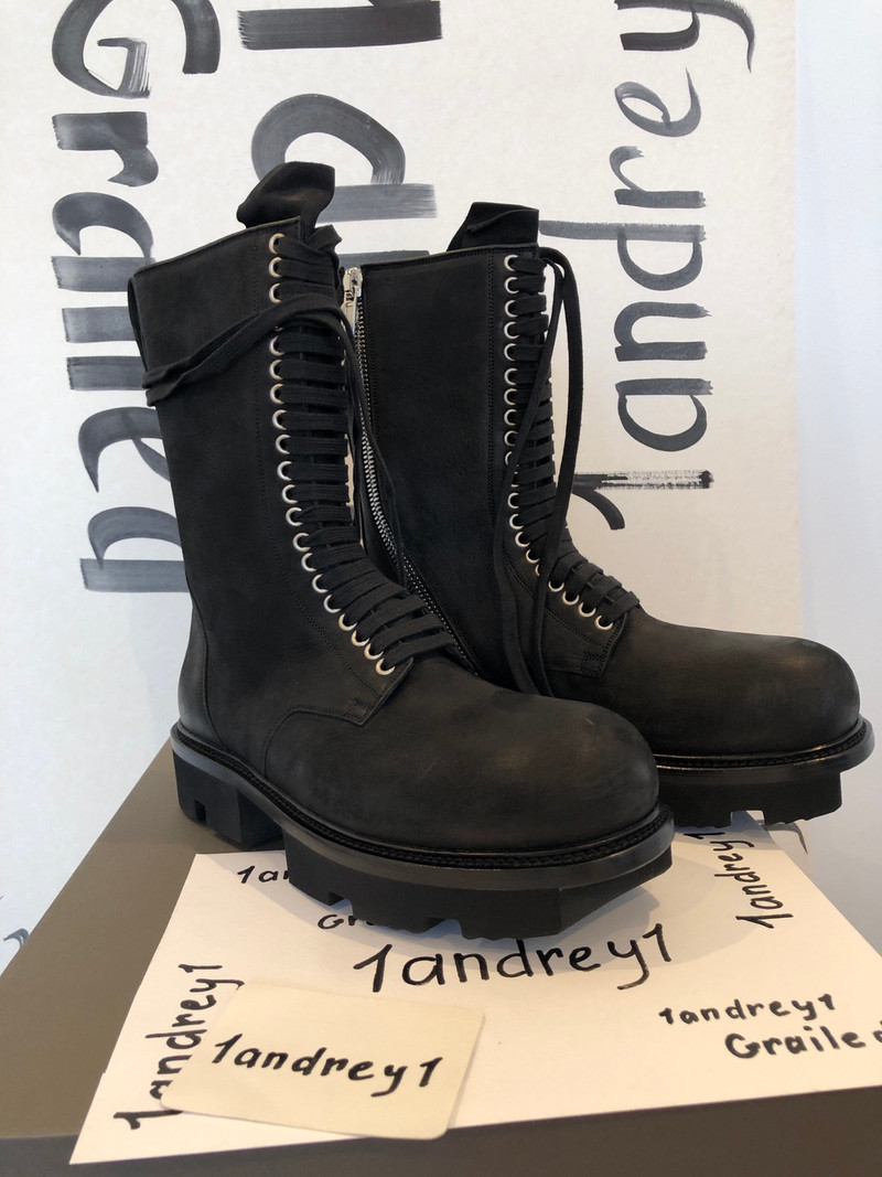 Rick Owens Rick Owens NEW megatooth bozo army boots - R-35TggSk0