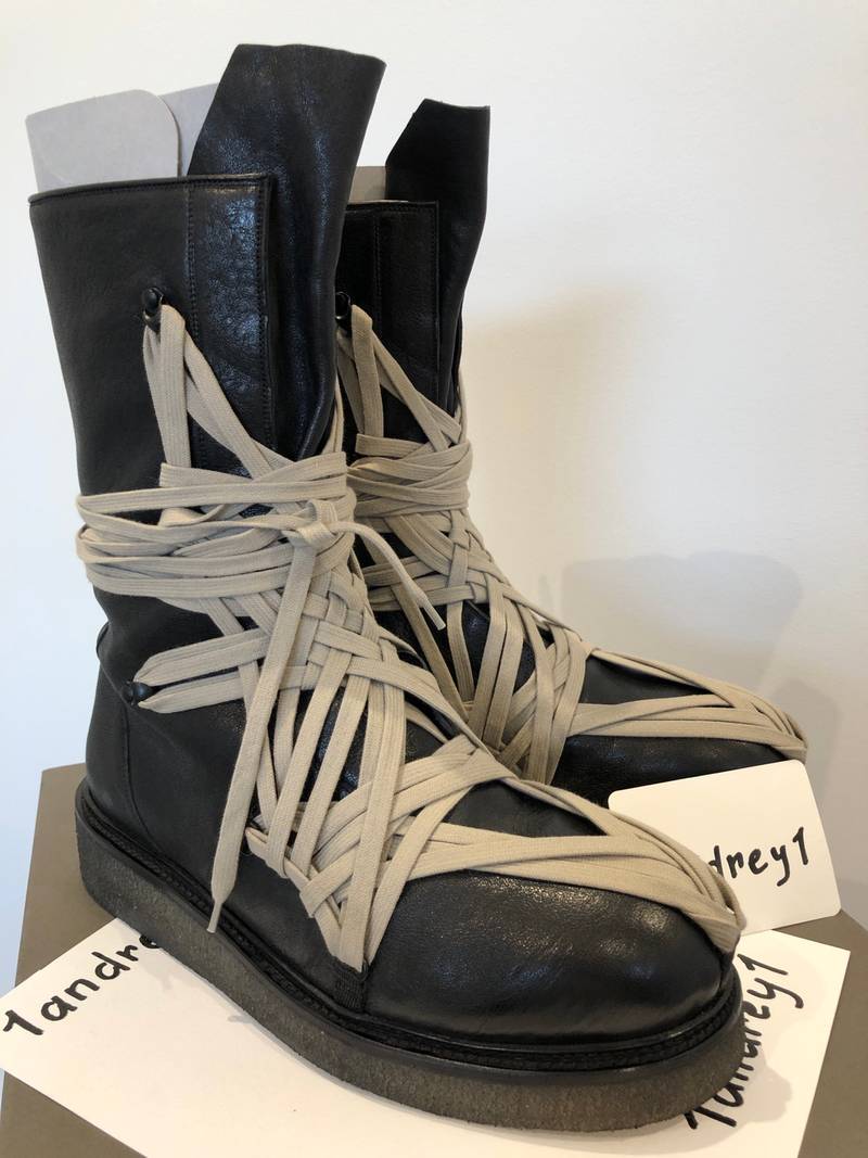 Rick Owens Rick Owens Tecuatl Army MEGA LACE boots - R-NDmq0FOv