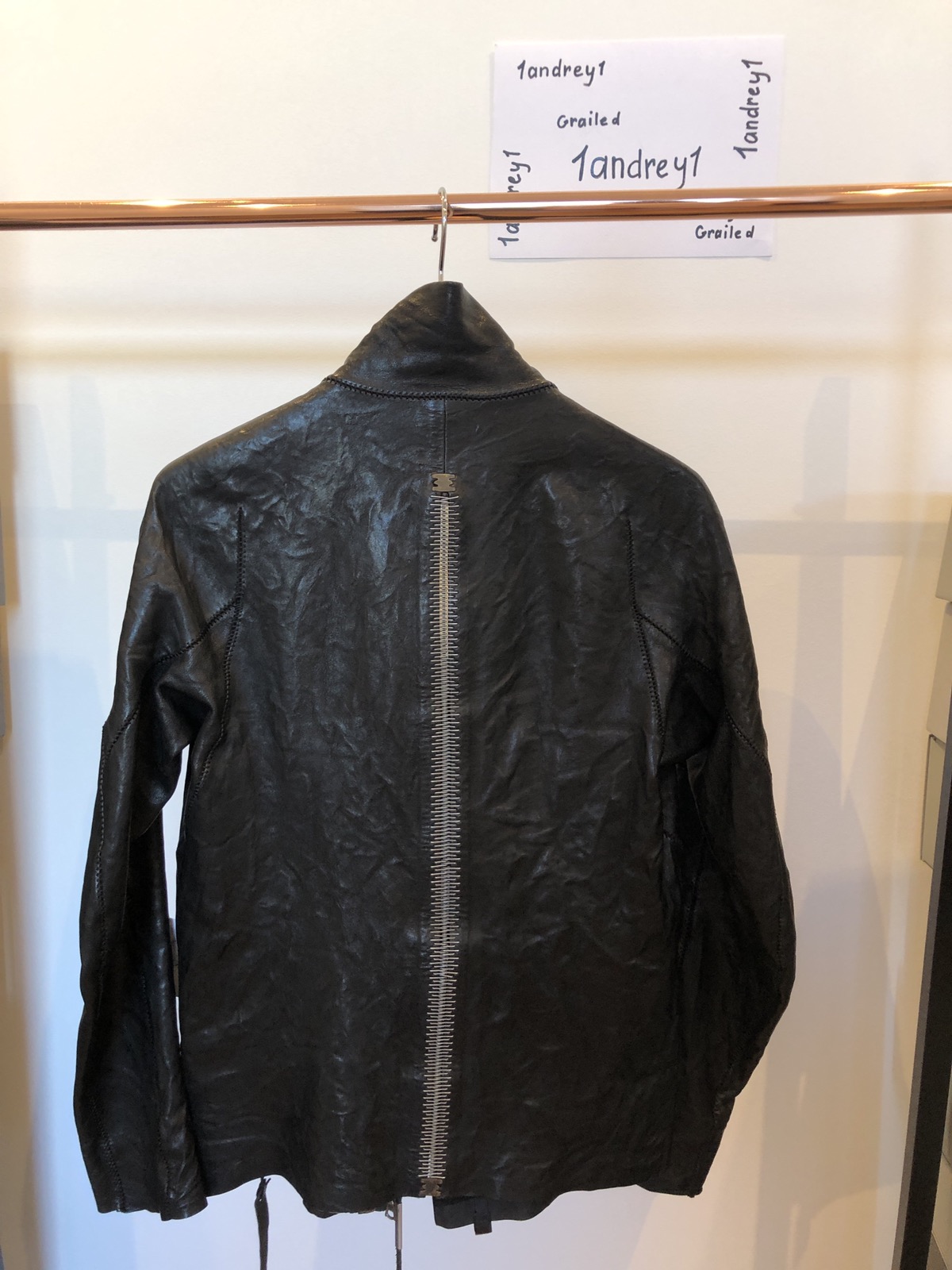 Isaac Sellam creased leather jacket - 5