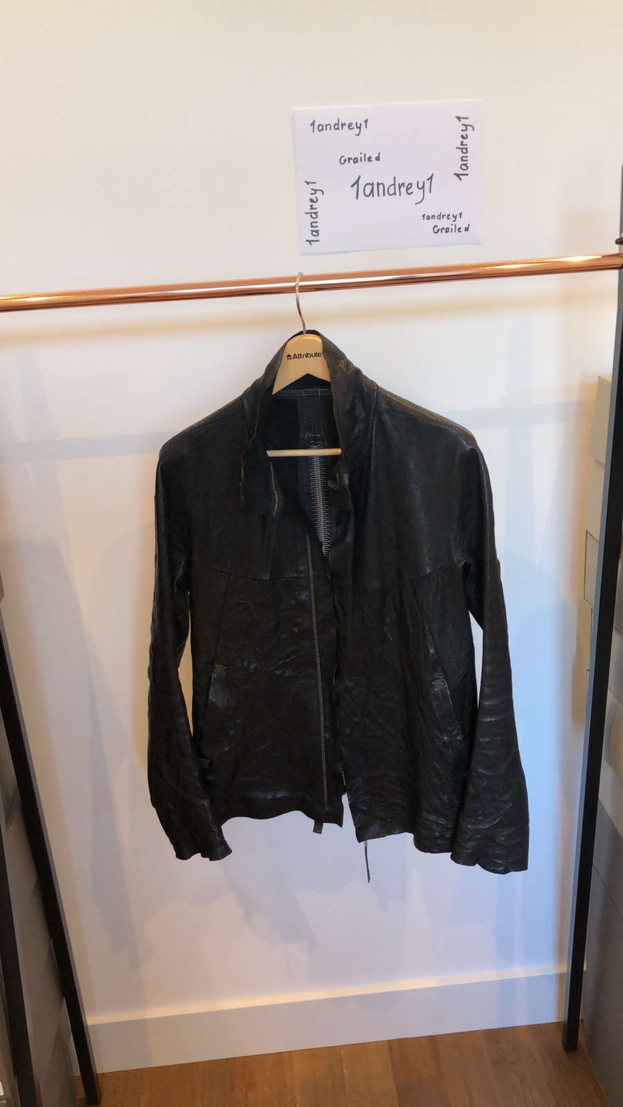 Isaac Sellam creased leather jacket - 1