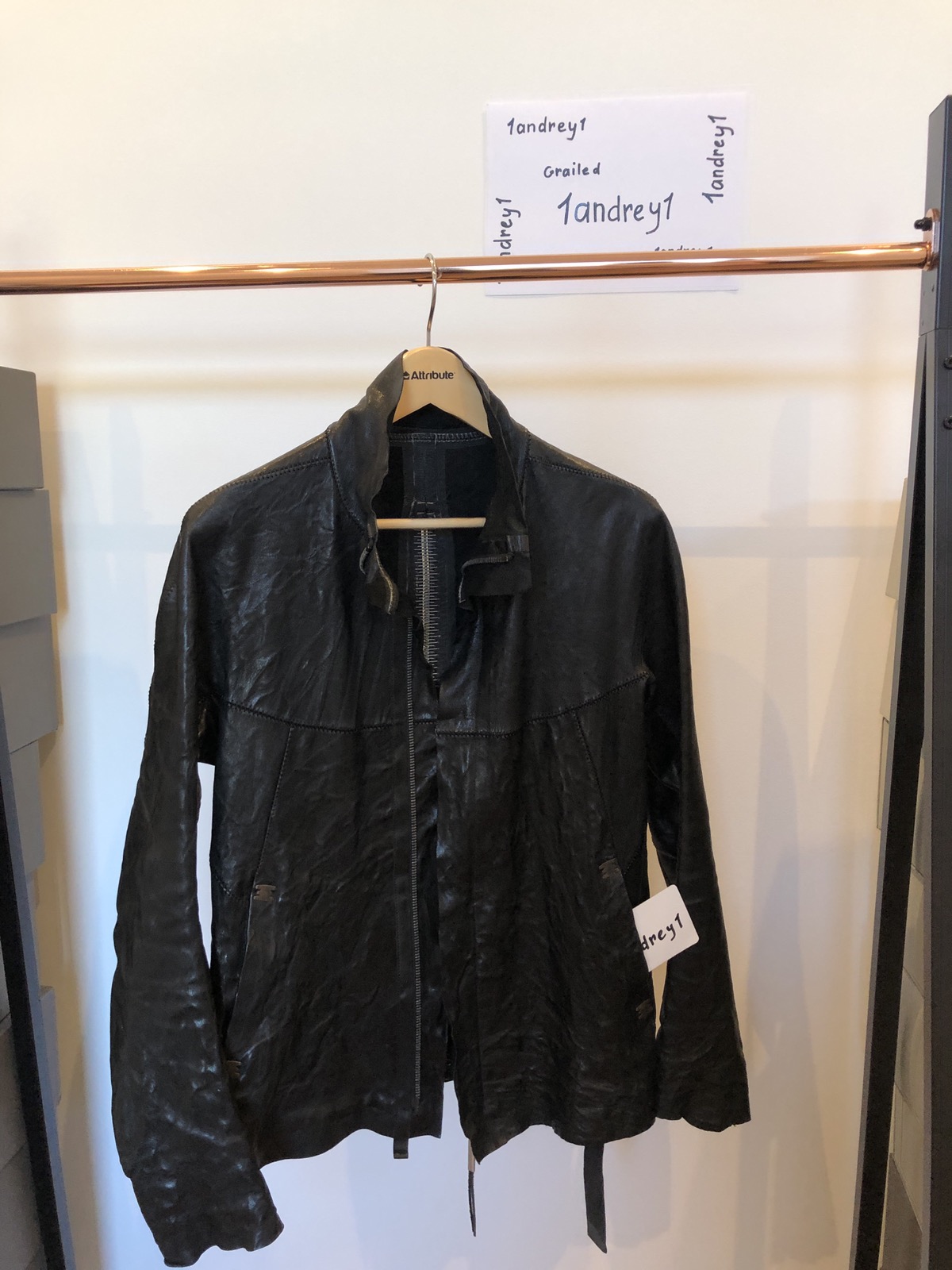 Isaac Sellam creased leather jacket - 2