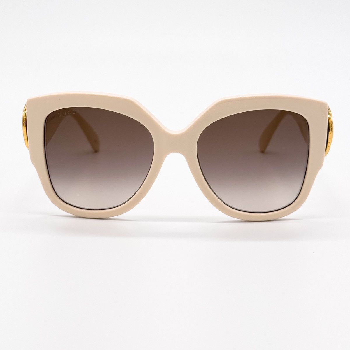 NEW GUCCI GG1407S 004 BEIGE BROWN OVERSIZED WOMEN SUNGLASSES - 5