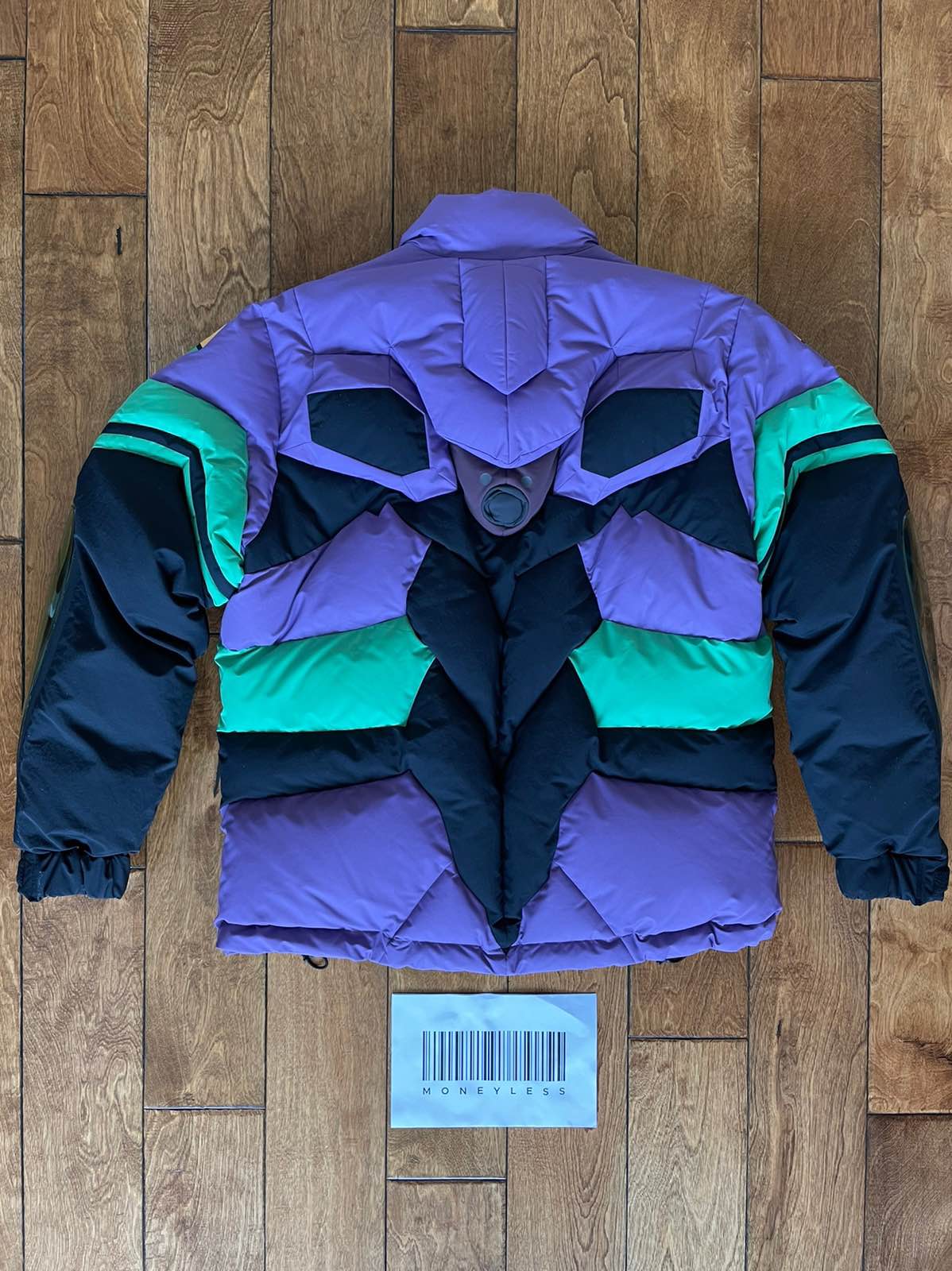 + Neon Genesis Evangelion Oversized Colour-Block Quilted Shell Down Jacket - 2