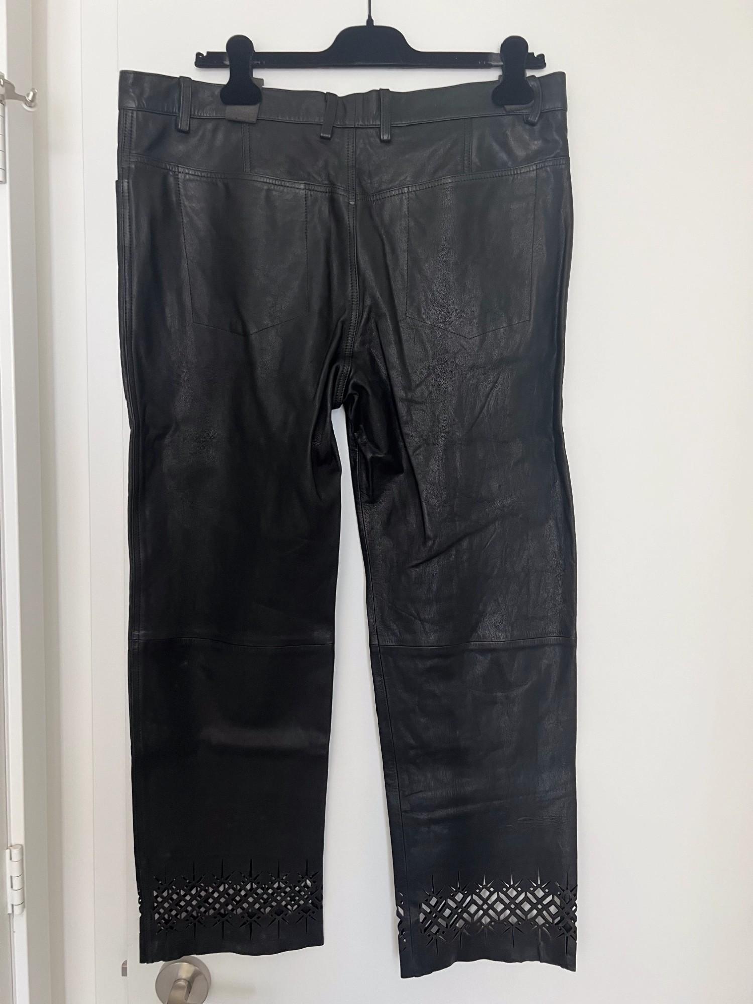 SS19 Lasercut Leather Trousers - 2
