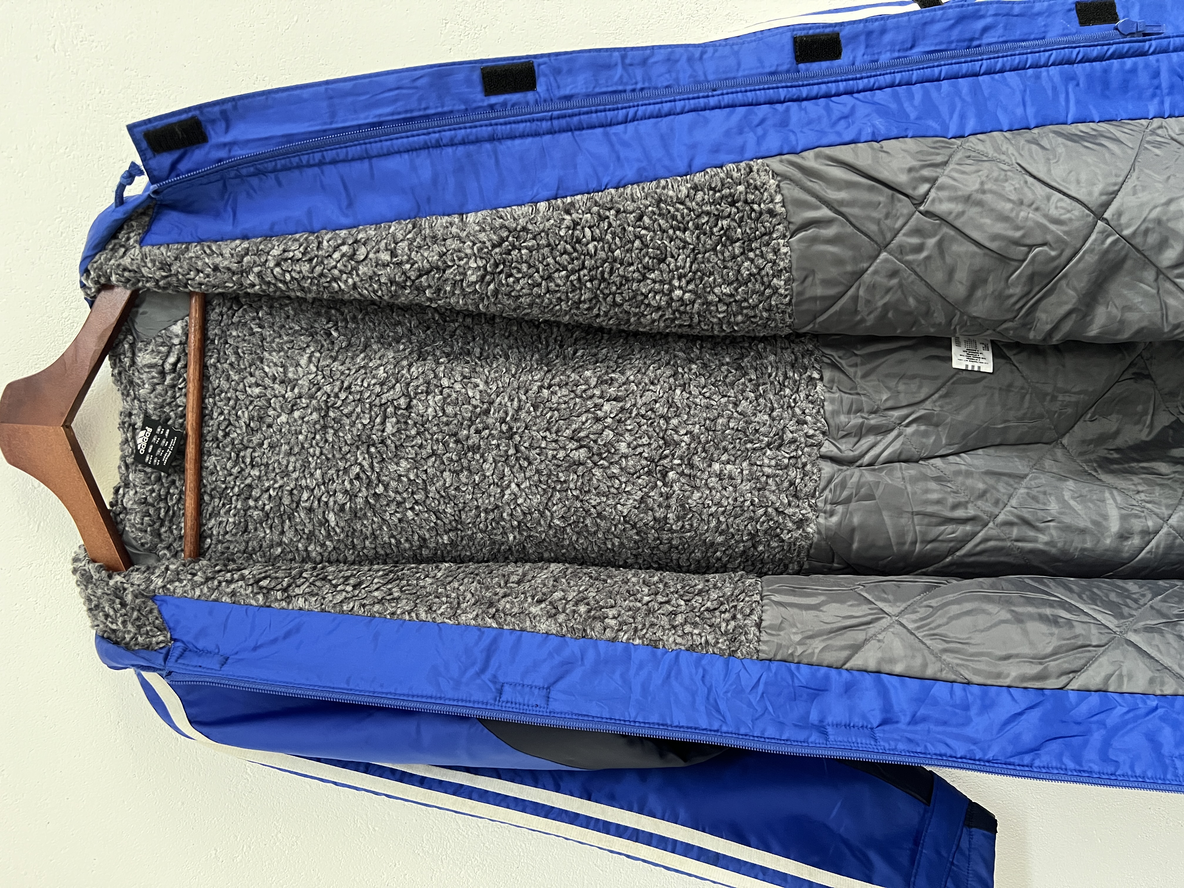 Vintage Adidas winter long jacket blue - 13
