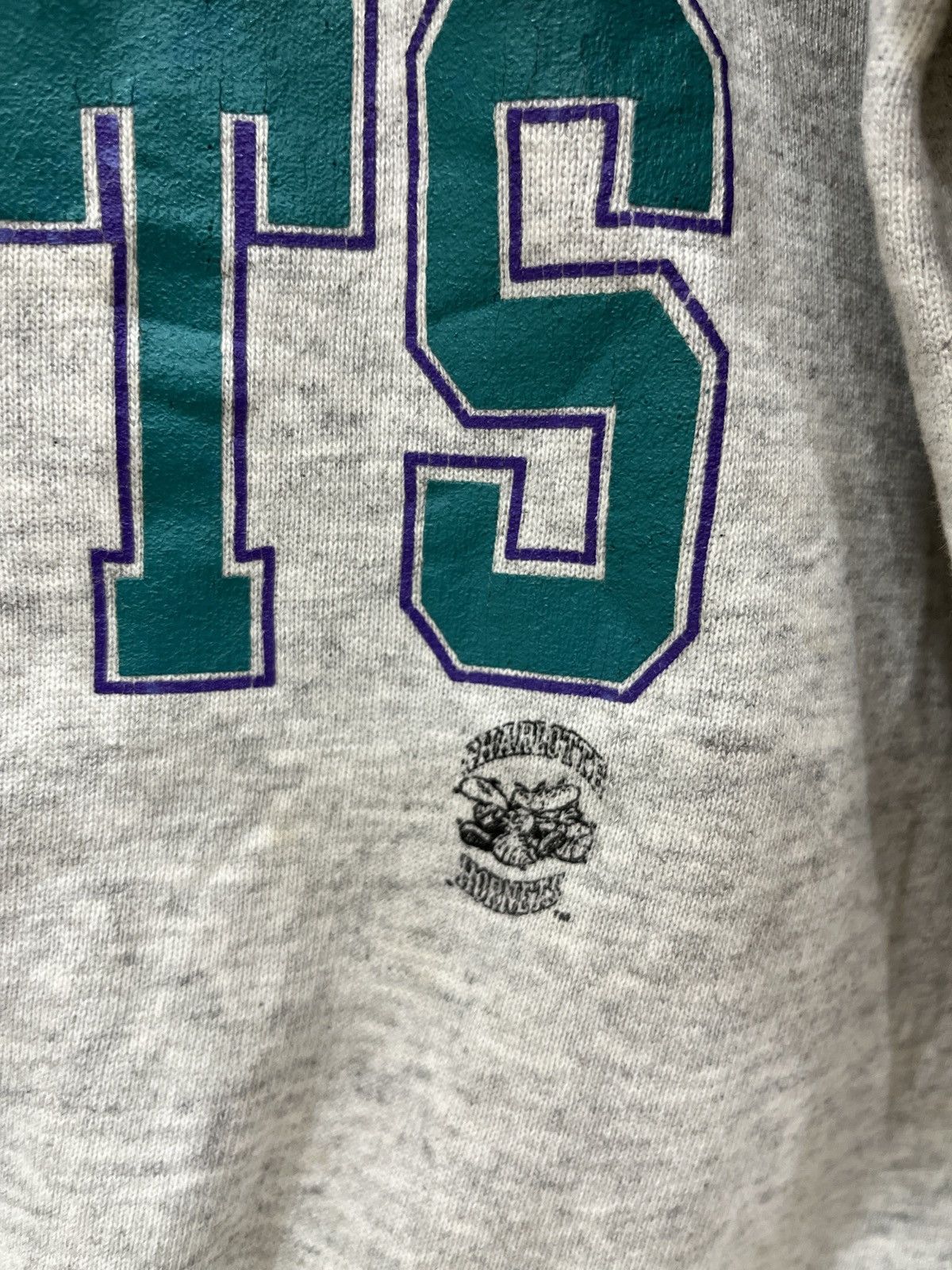 (Eeee).🔥🔥🔥STEALS VINTAGE CHAMPION NBA CHARLOTTE HORNETS - 9