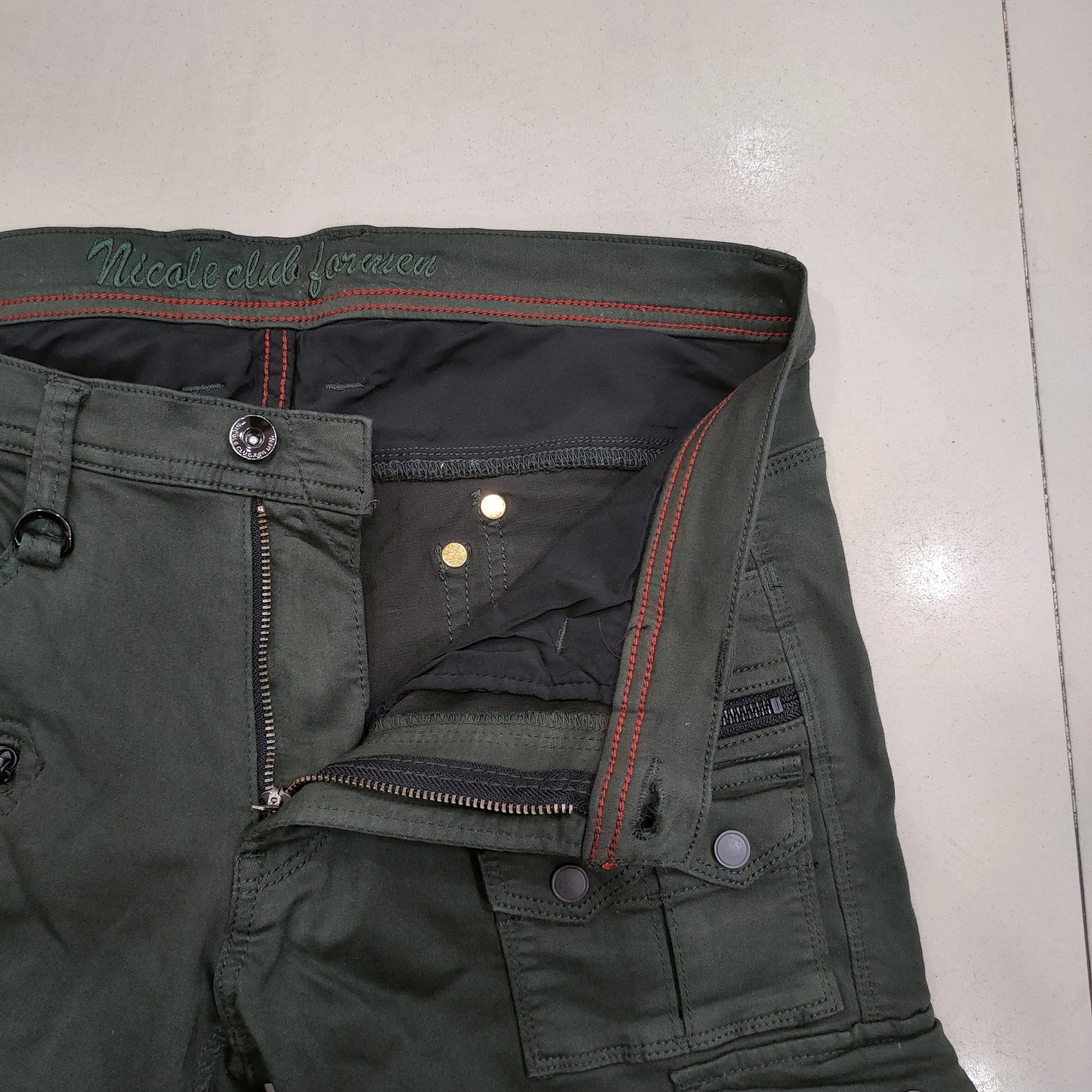 Japanese Brand - NICOLE LOWRISE MULTIPOCKET GREEN CARGO PANTS - 7