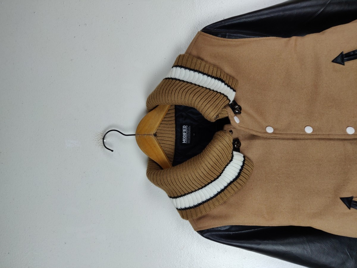 Japanese Brand - Modified High Collar Two Tone Jacket Streetwear - 3