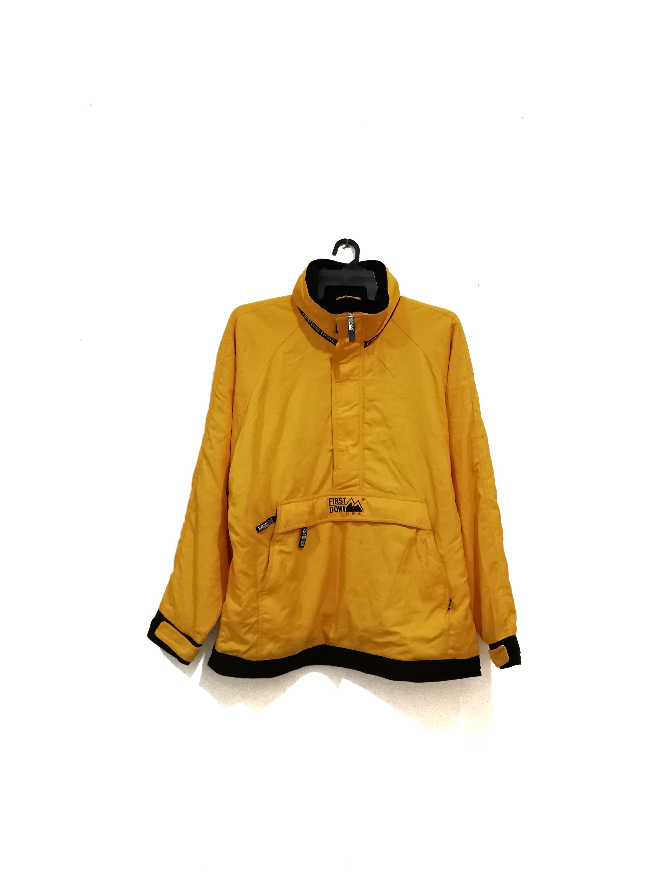Vintage - Vintage Yellow First Down Pull Over/ Windbreaker - 1
