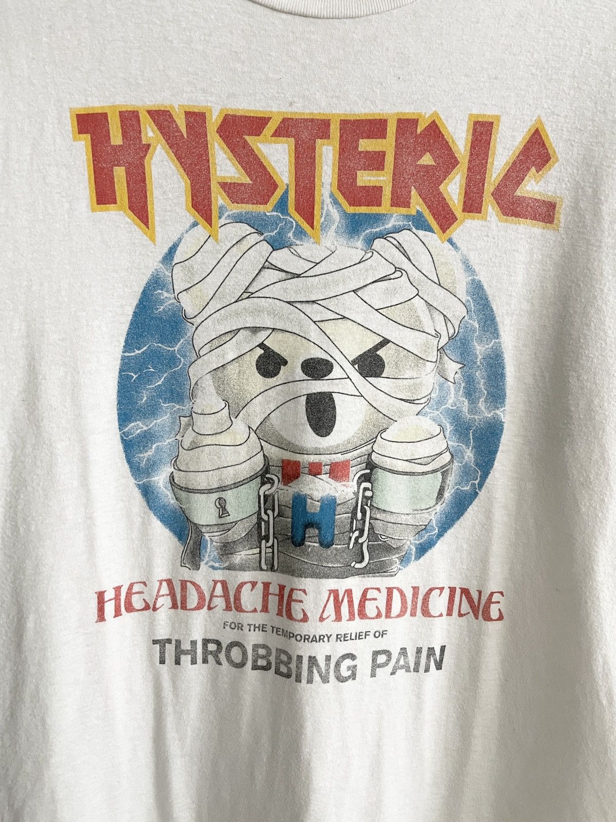 Vintage - STEAL! 2000s Hysteric Glamour Throbbing Pain Bear Tee (L) - 4