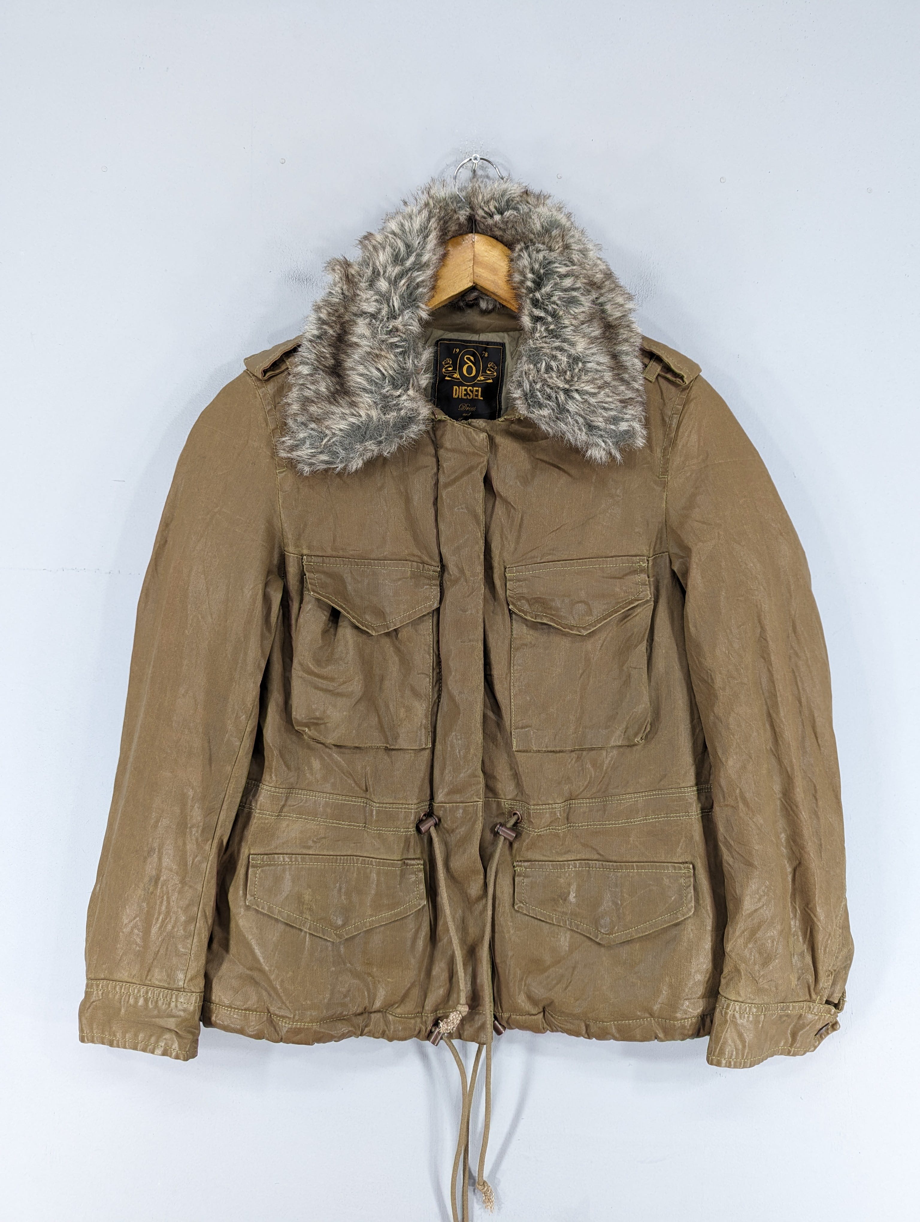 🔥RARE🔥Diesel Dress And Impress Zipper Fur Collar Jacket - 1