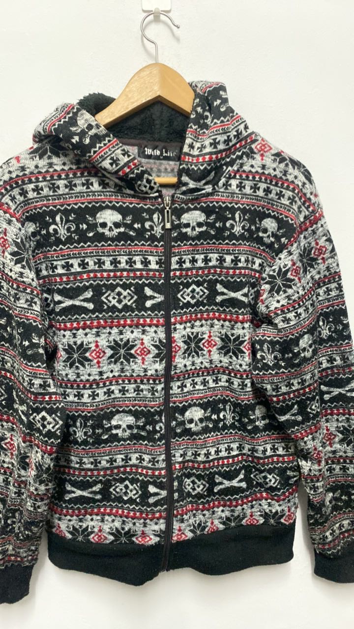 Wild Life Skulls Hoodie Sweatshirt kmrii - 3