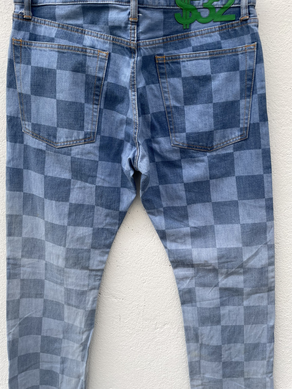 Japanese Brand - Made In Japan Sweager Plaid Design Jeans - 8