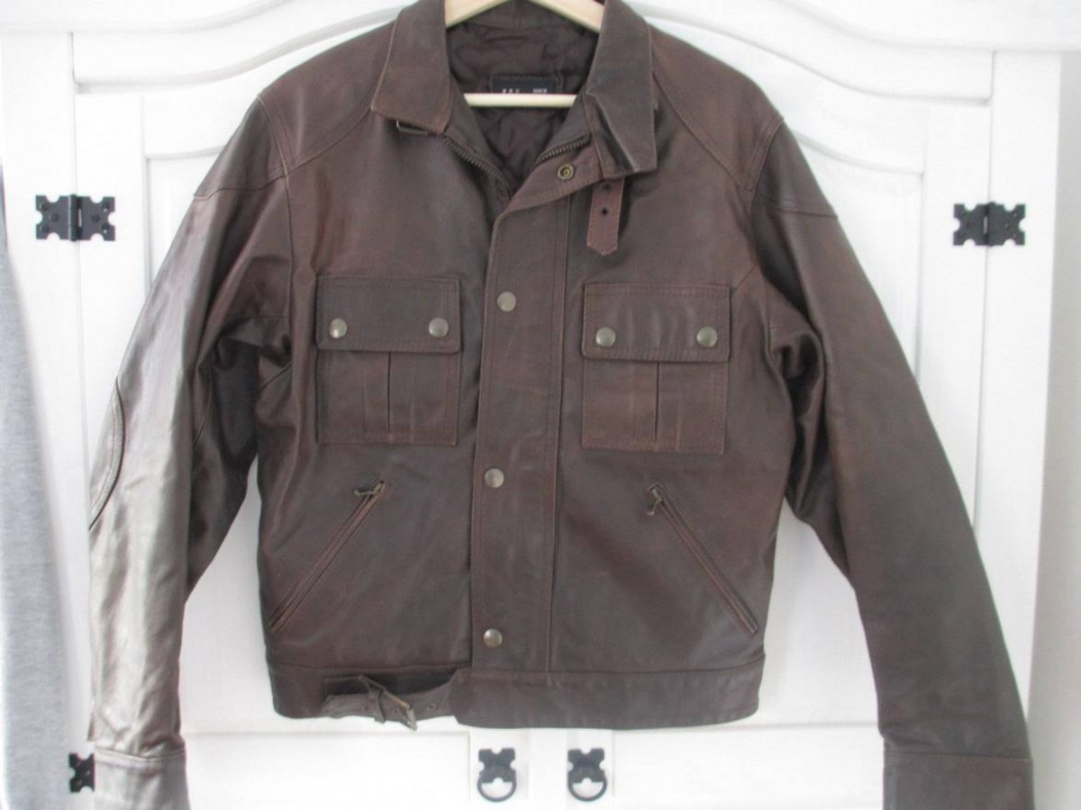 Italian - S-M Made In Italy Brown Biker Leatherjacket - 1