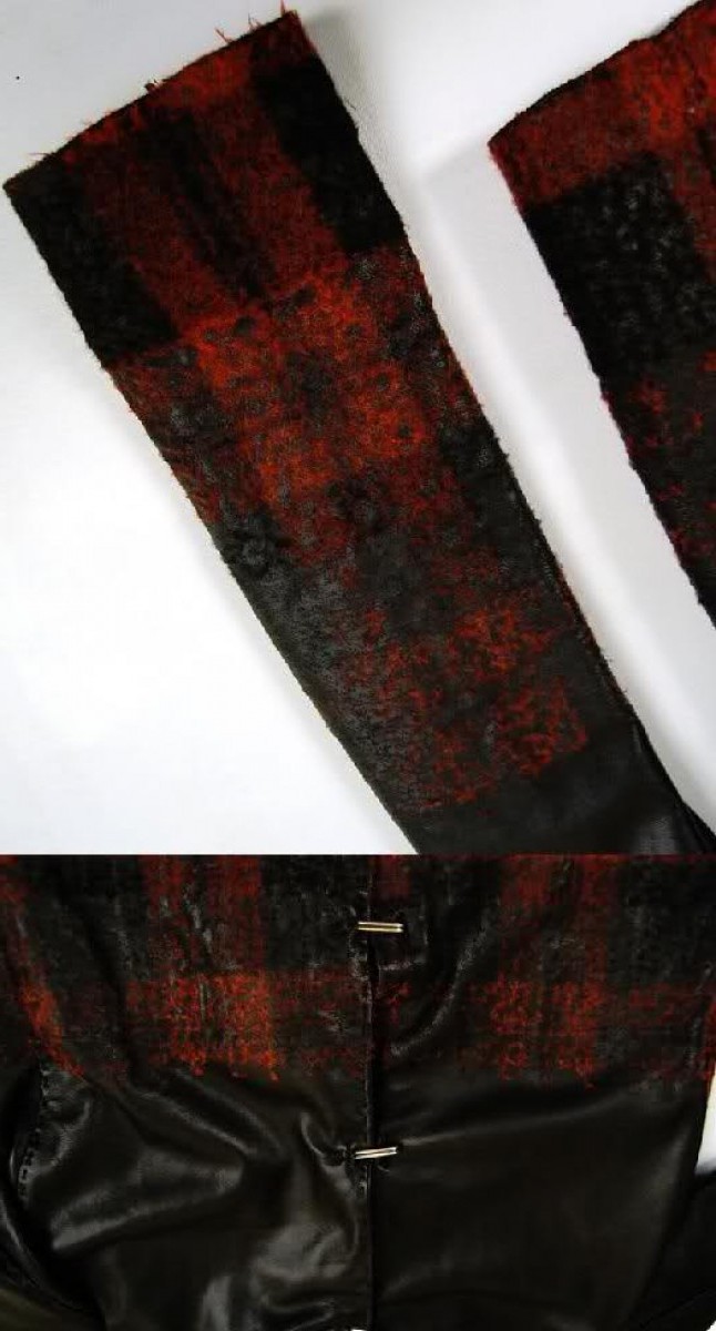 Yohan Serfaty - Bonded leather & wool jacket. Like Julius, Yamamoto jackets - 2