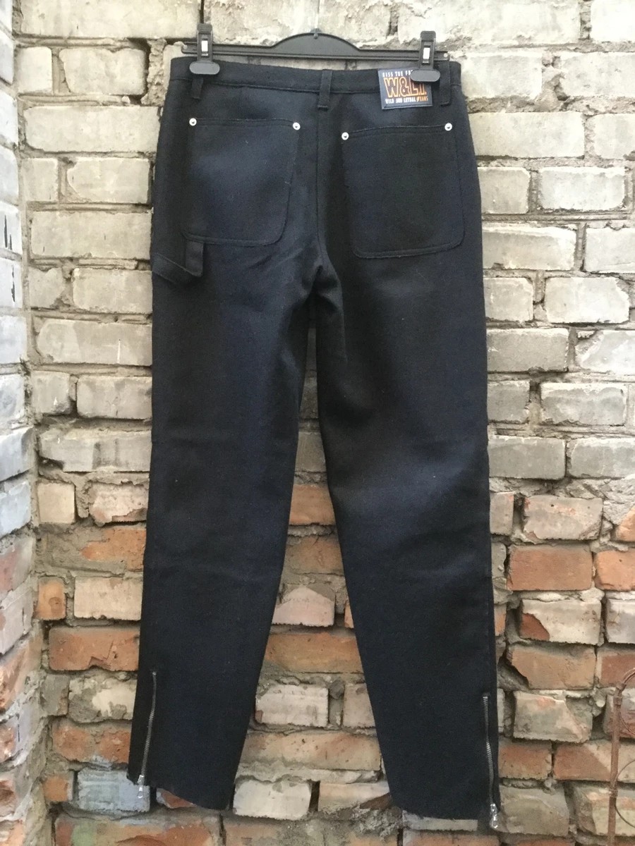Walter Van Beirendonck - !!!NEW!!! RARE + UNIQUE wool/polyamide biker pants - 3