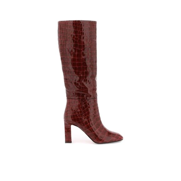 Aquazzura sellier boots in croc-embossed leather Size EU 41 for Women - 1