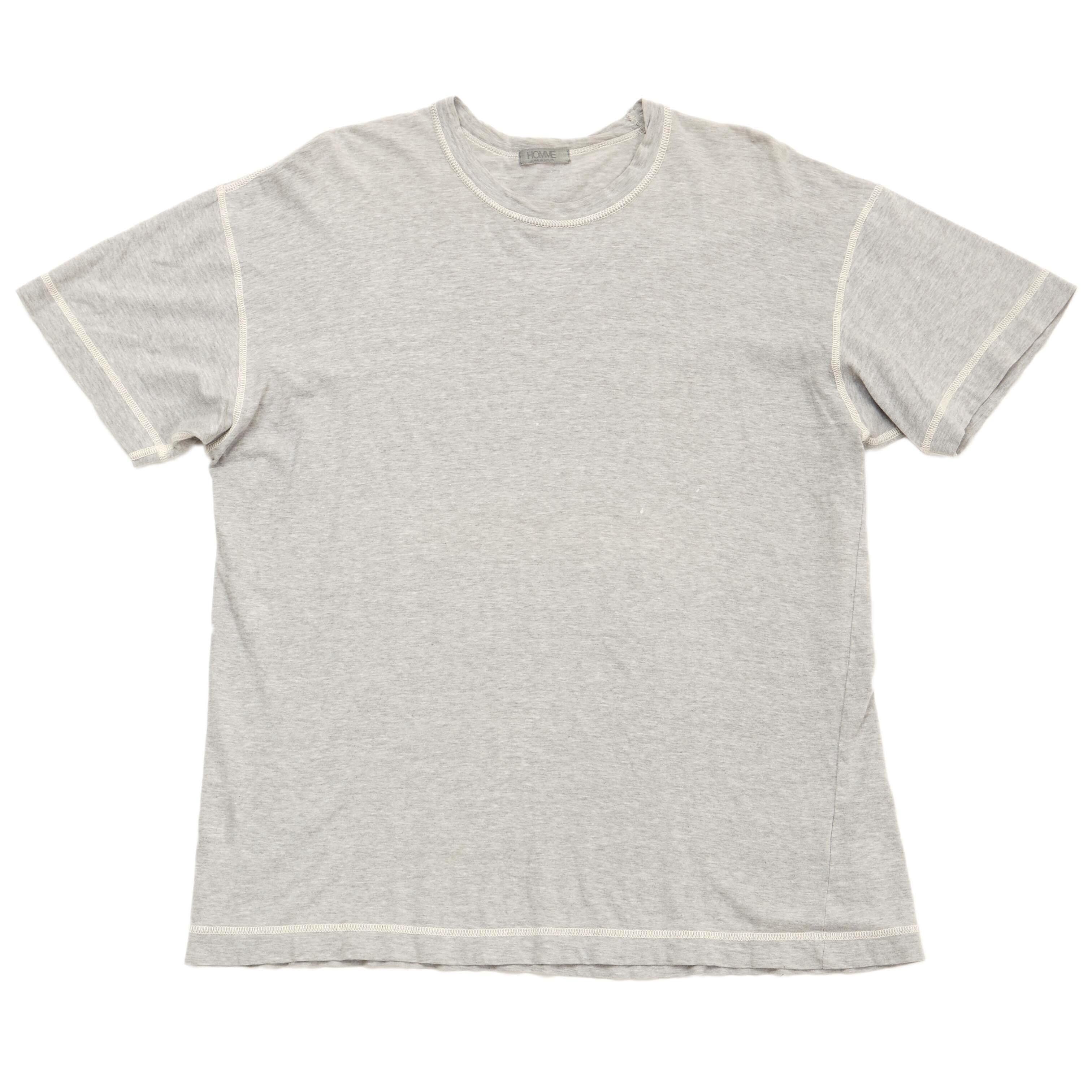 Contrast Stitching Cotton T-Shirt - 1