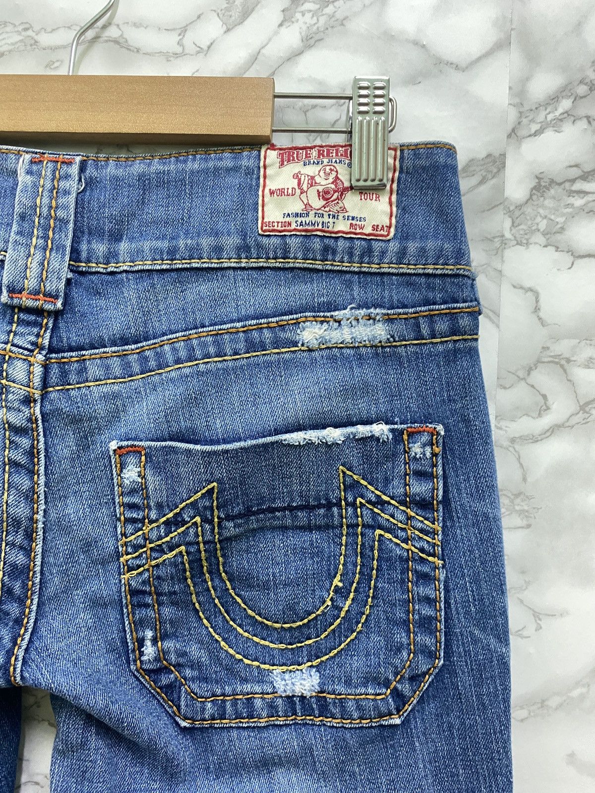 Vintage TRUE RELIGION Sammy Big T Flared Denim Jeans - 15