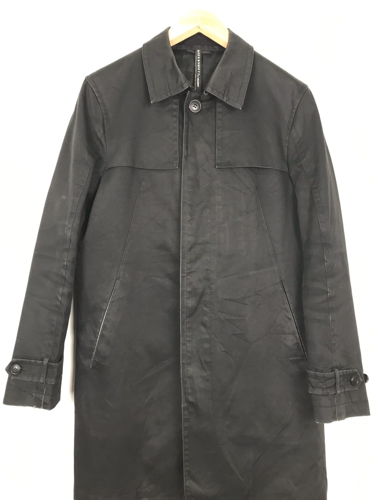 Black Barrett Black Coated Jacket - 3