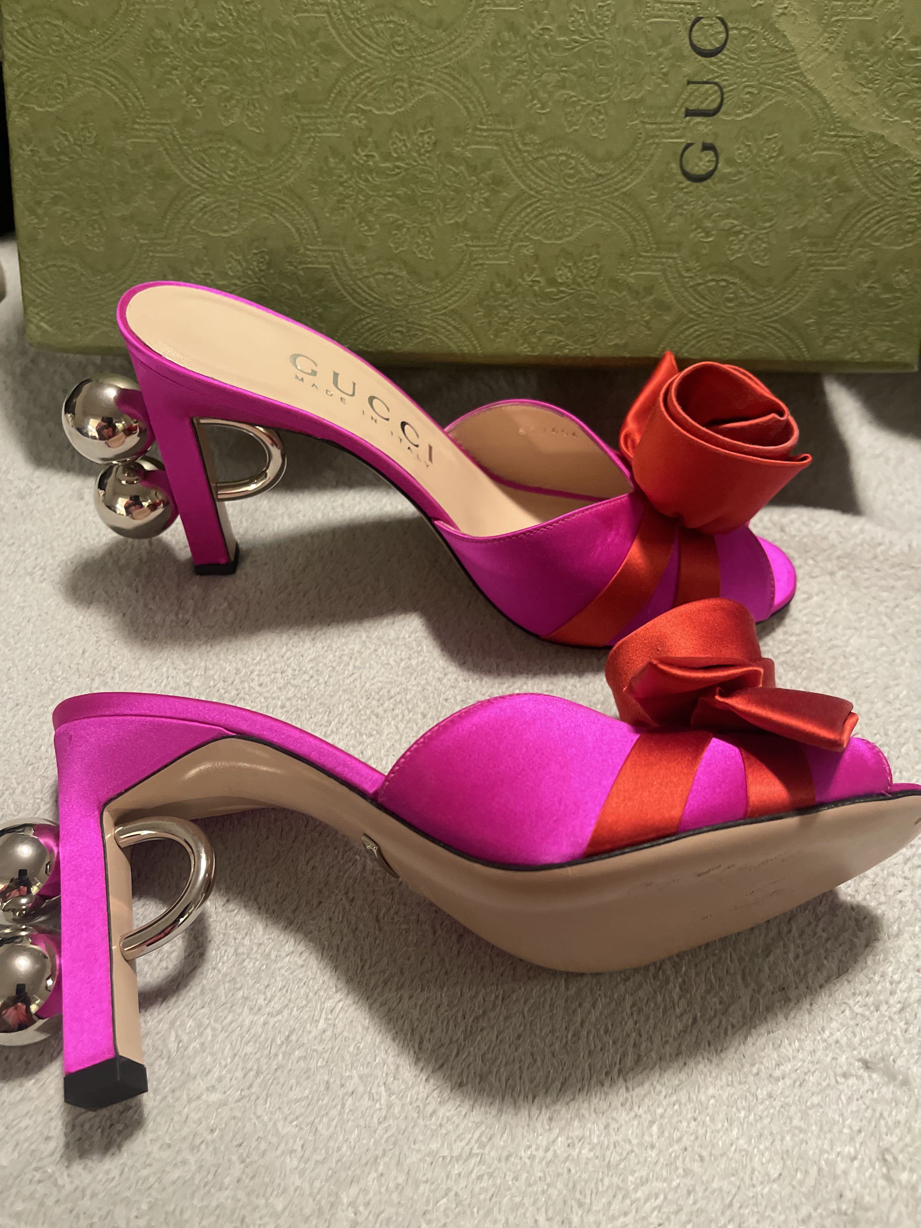 Gucci Rose Heeled Sandals - 4