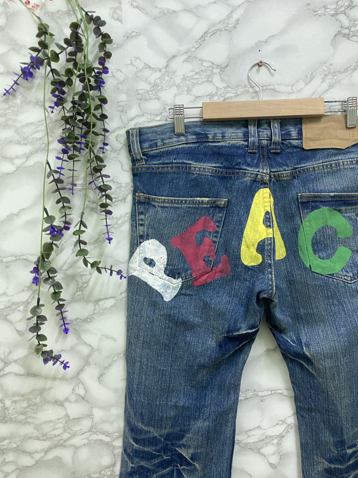 Designer - Vintage POINT LOMA Daicock Peace Denim Evisu Inspired - 9