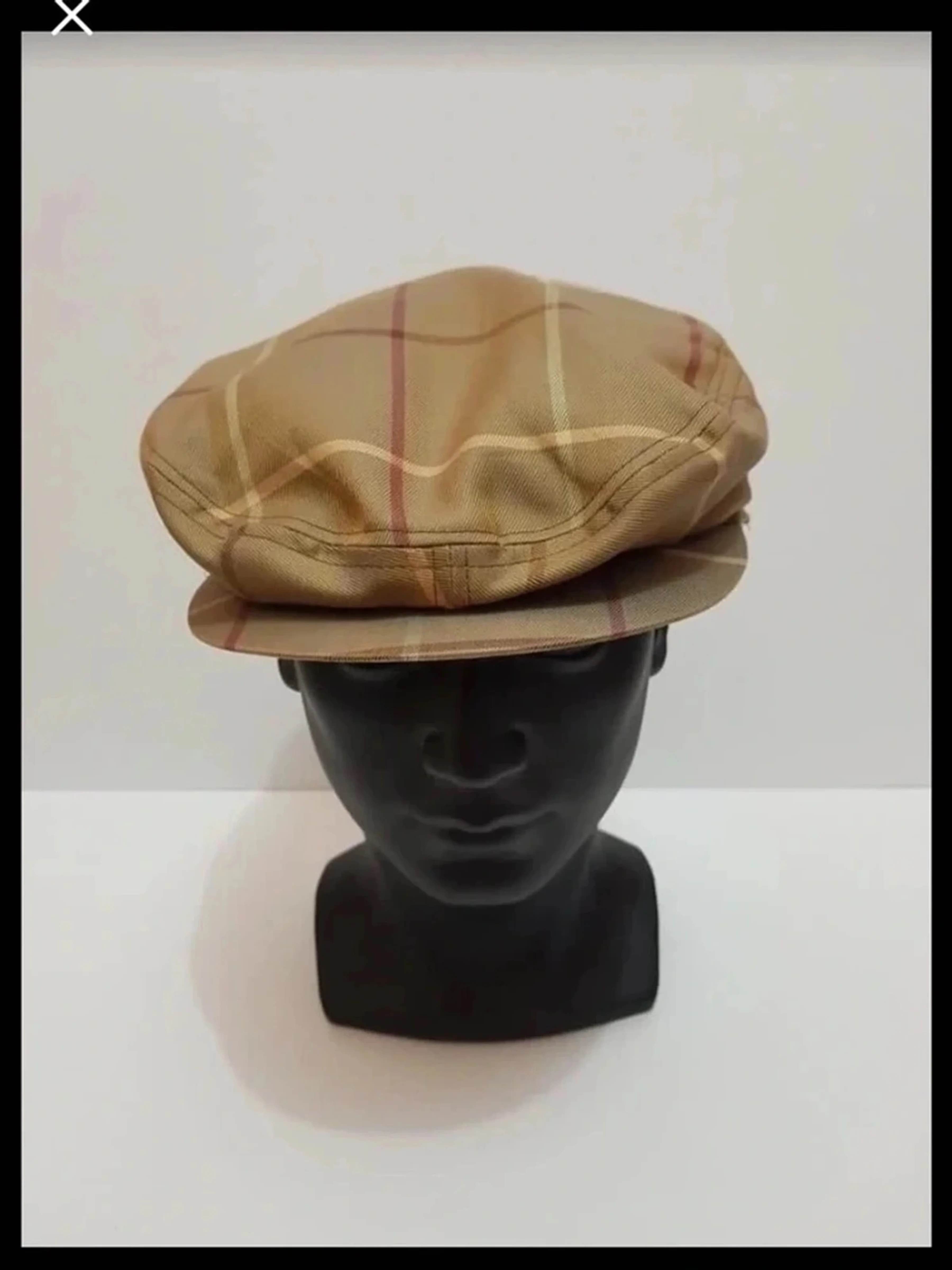 Vintage burberry’s nova check baretta hat 58 cm - 3