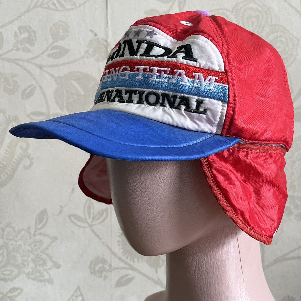 Vintage 1980s Honda Racing Nylon Hat Japan Made - 5