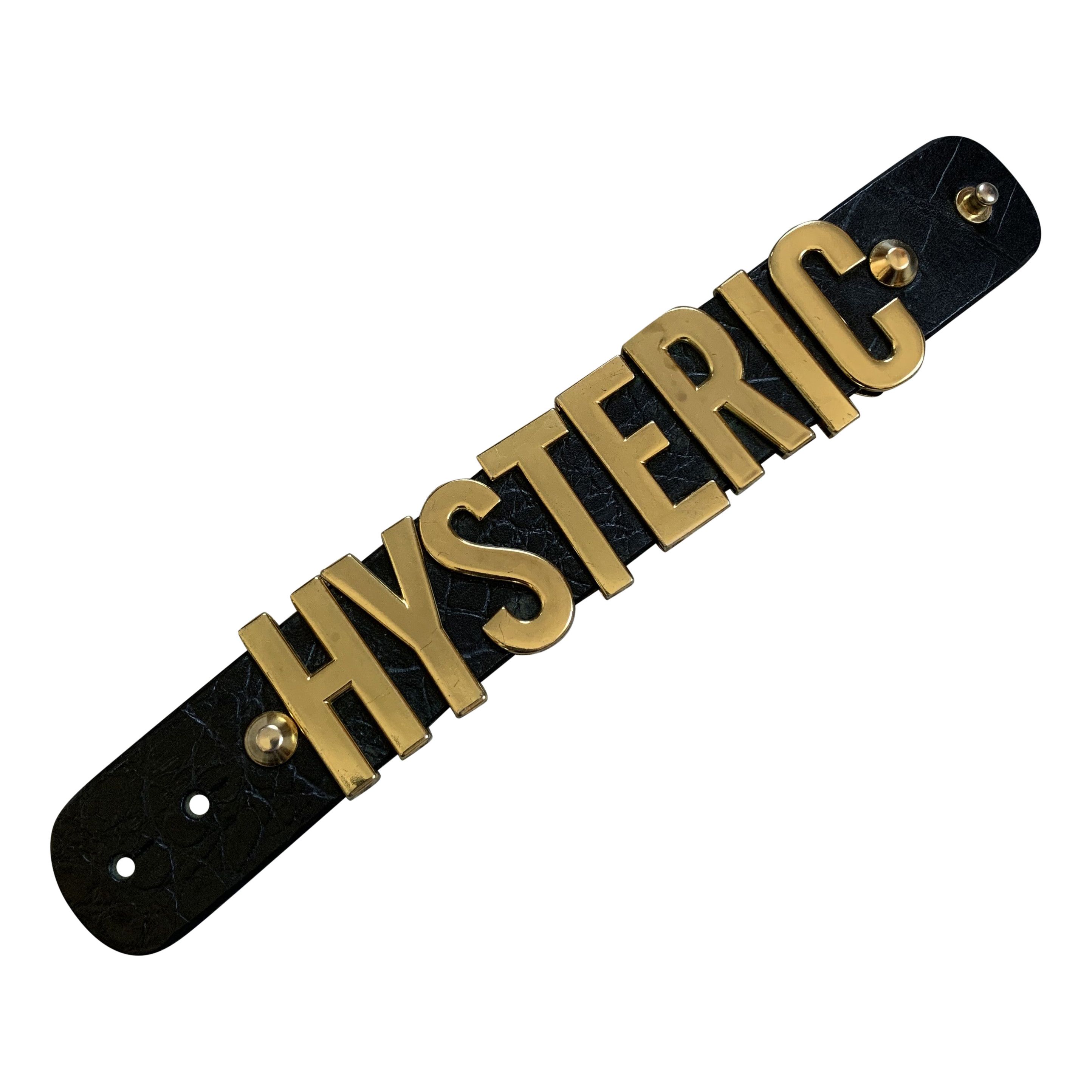 Hysteric Glamour Spellout Logo Leather Bracelet - 1